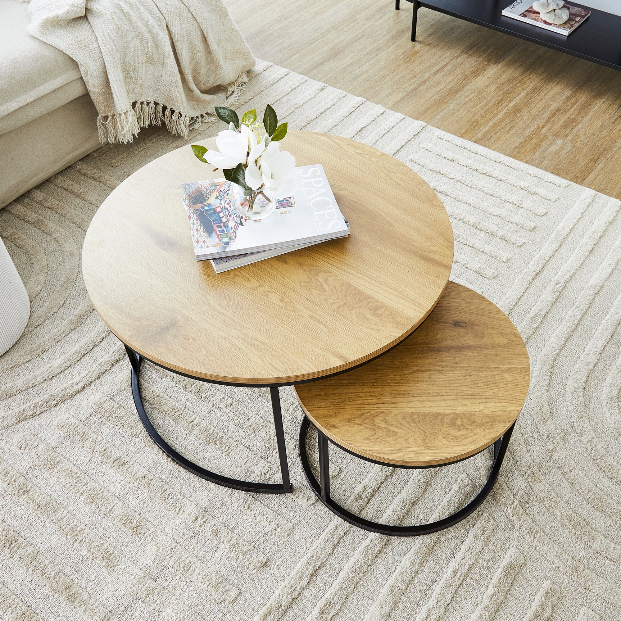 Nesting Sonoma Coffee Tables Set Of 2 Black - Image 5