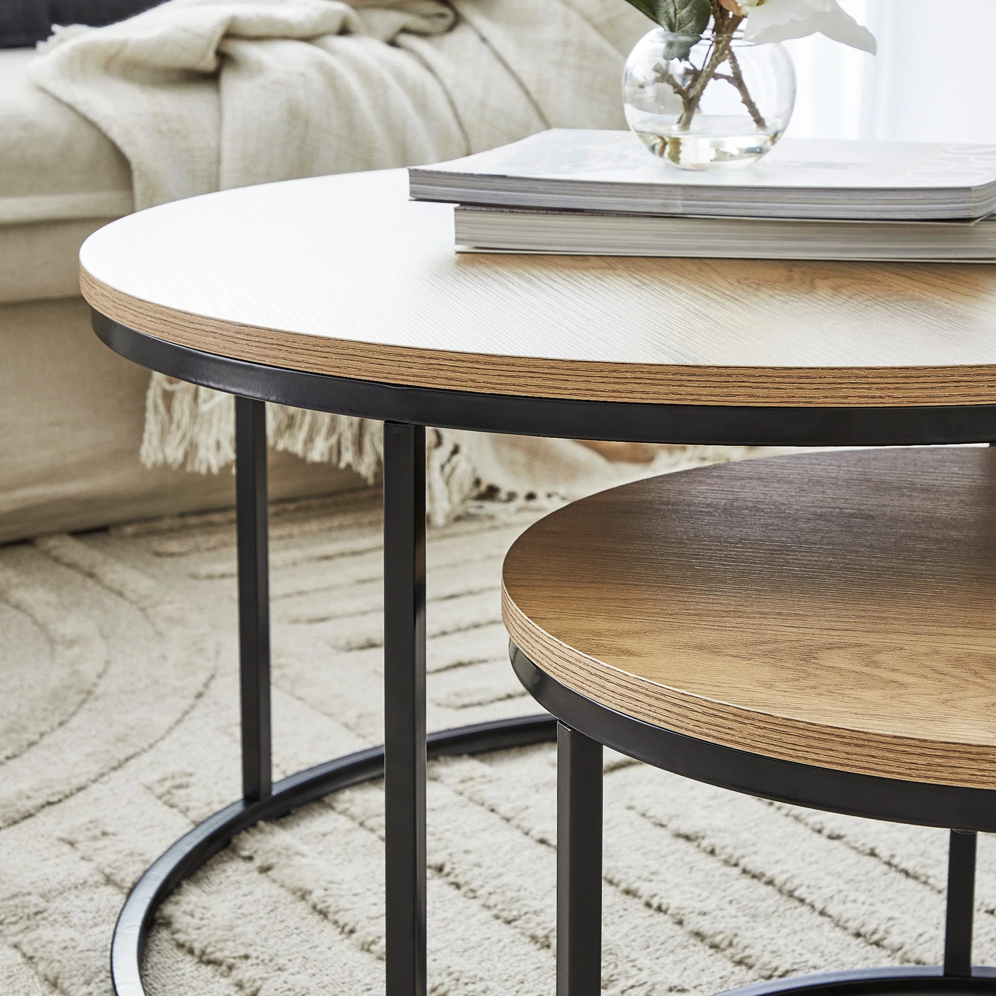 Nesting Sonoma Coffee Tables Set Of 2 Black - Image 8