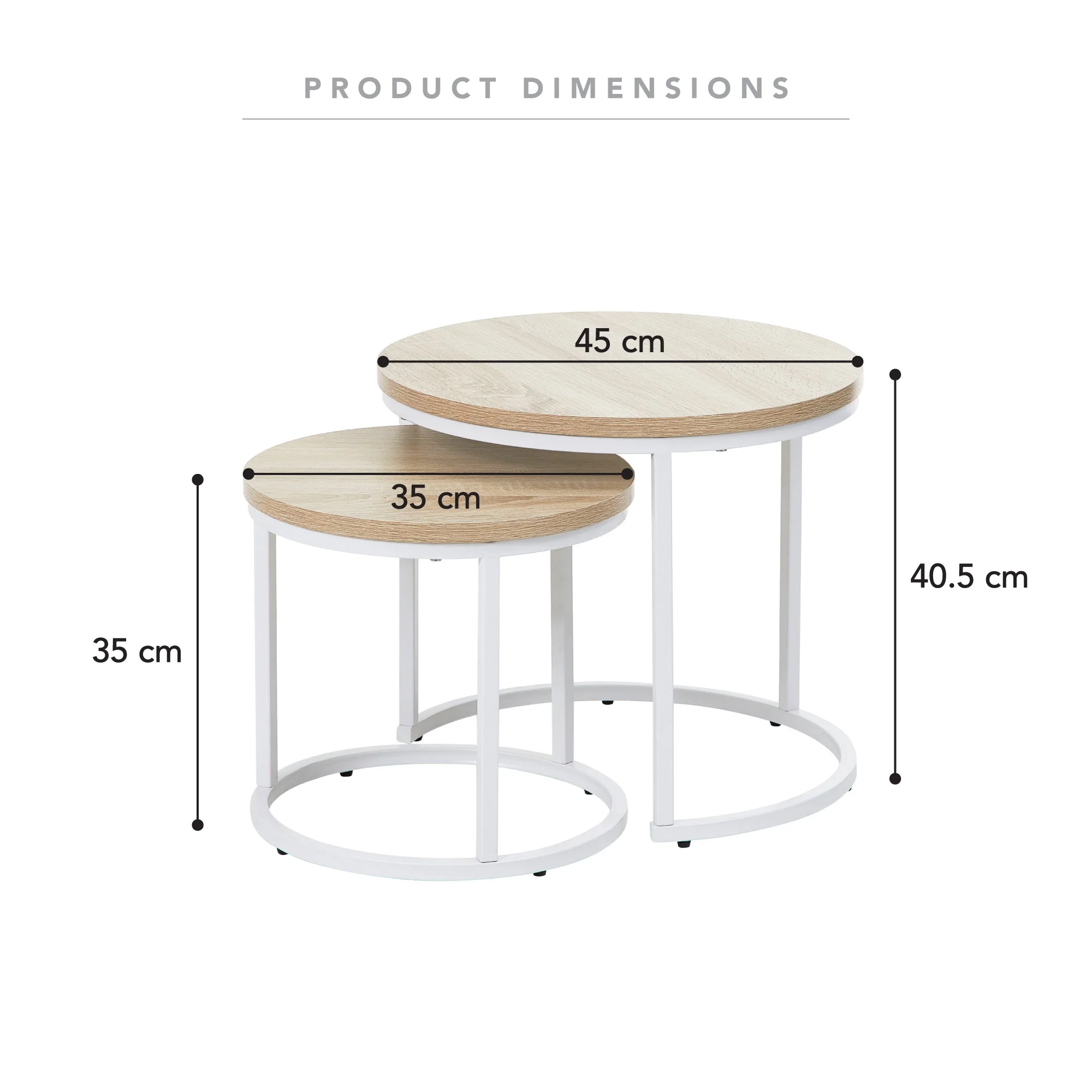 Sonoma Side Tables Set of 2 White - Image 3