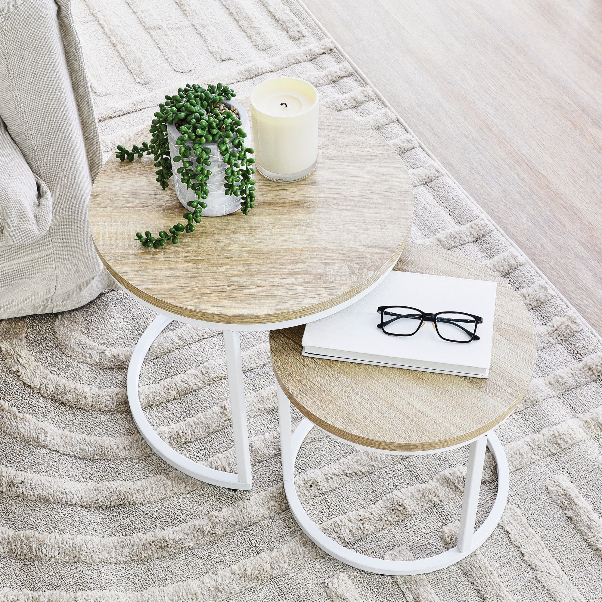 Sonoma Side Tables Set of 2 White - Image 4