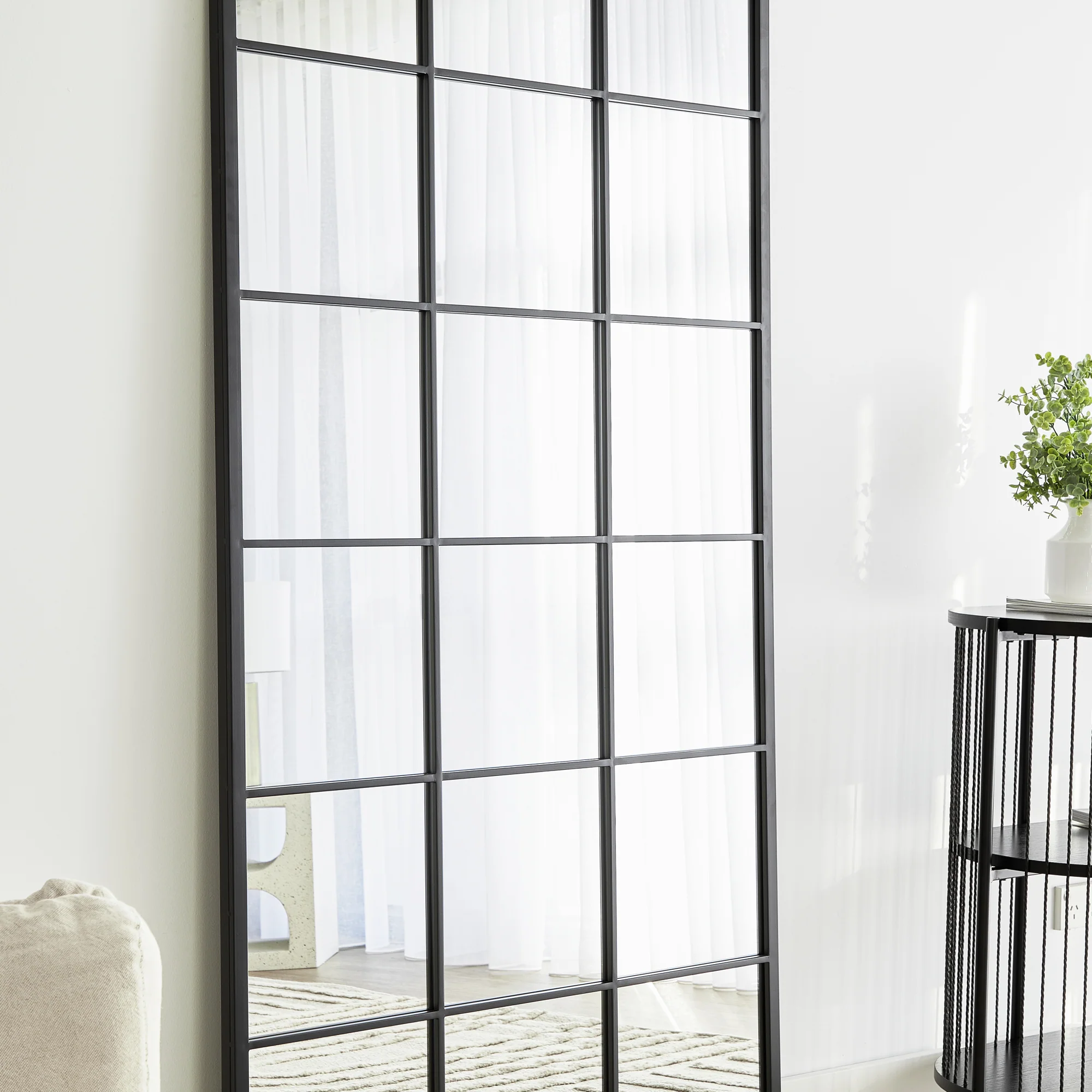 Sophia XL 180cm Rectangle Mirror Black - Image 4