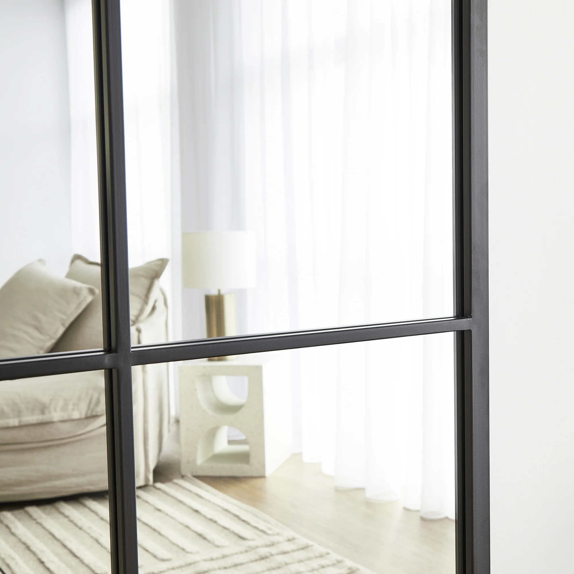 Sophia XL 180cm Rectangle Mirror Black - Image 5