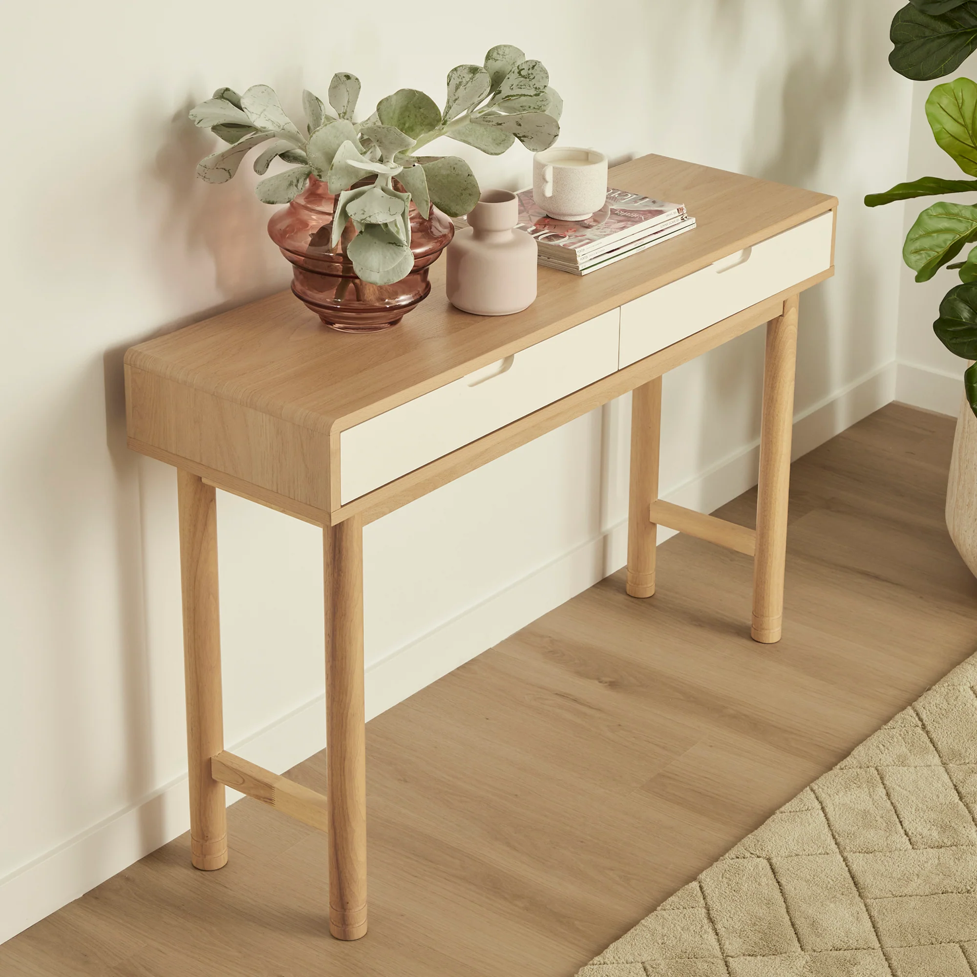 Sophie Console Table Oak (120cm) - Image 6