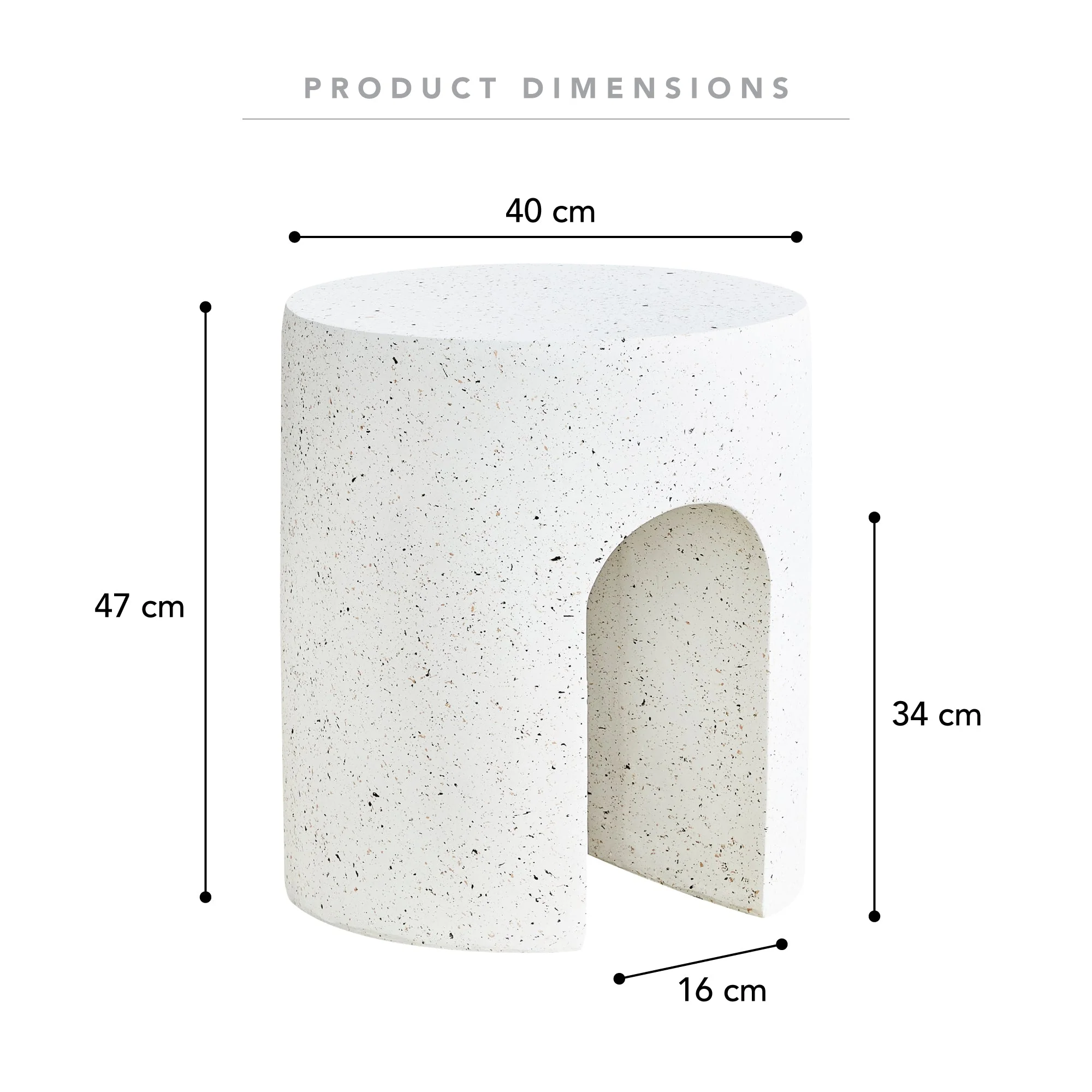 Sorrento MgO Side Table White - Image 3