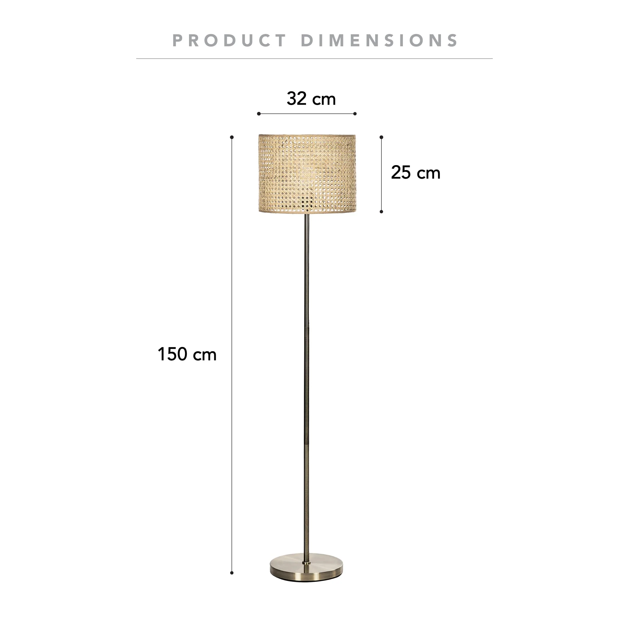 St Lucia Floor Lamp Natural - Image 3