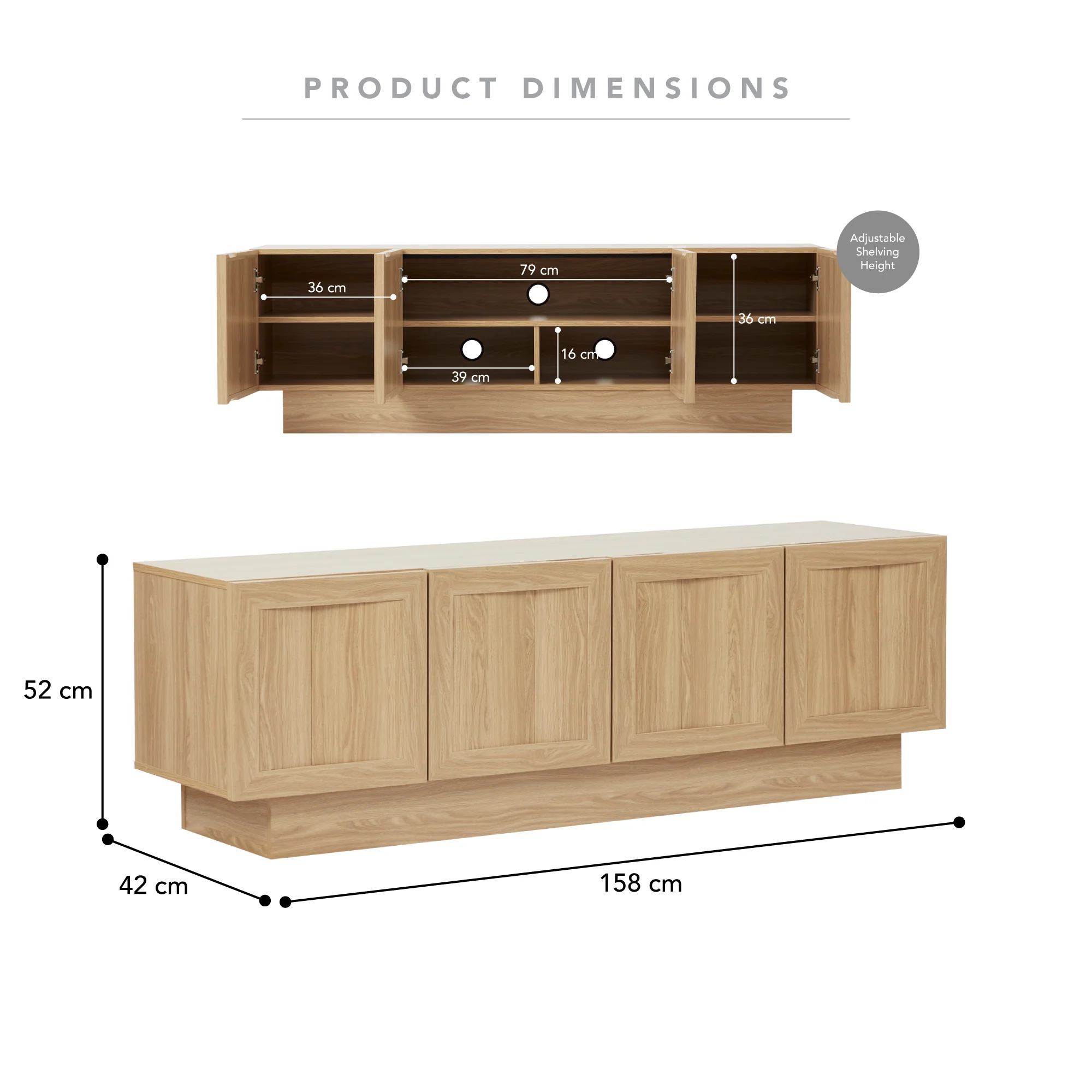 Swanson Entertainment Unit (158cm) - Image 3
