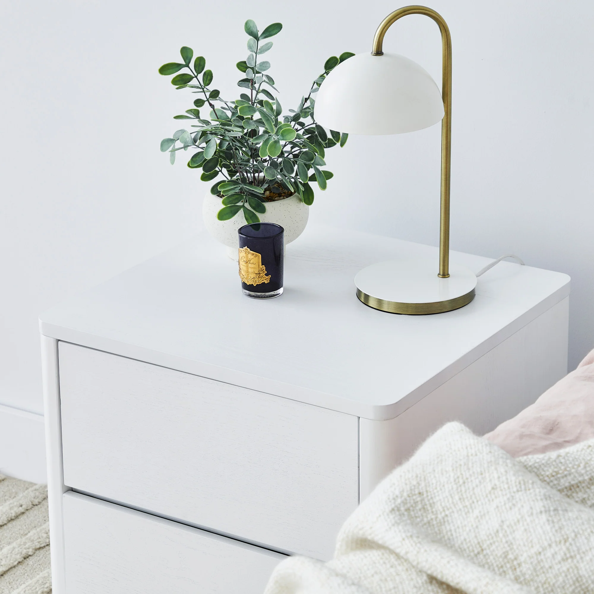 Taupo Bedside Table White (Set of 2) - Image 4