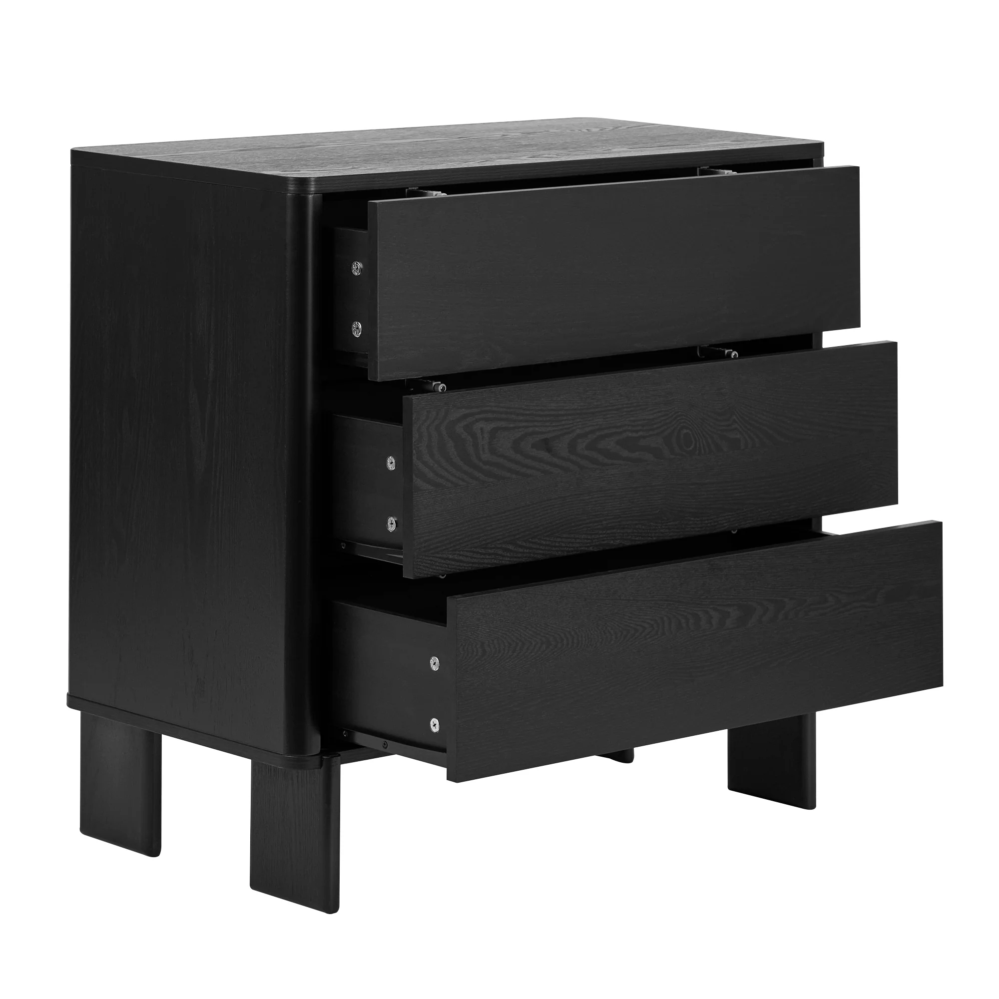 Taupo Chest of 3 Drawers Black - Image 10