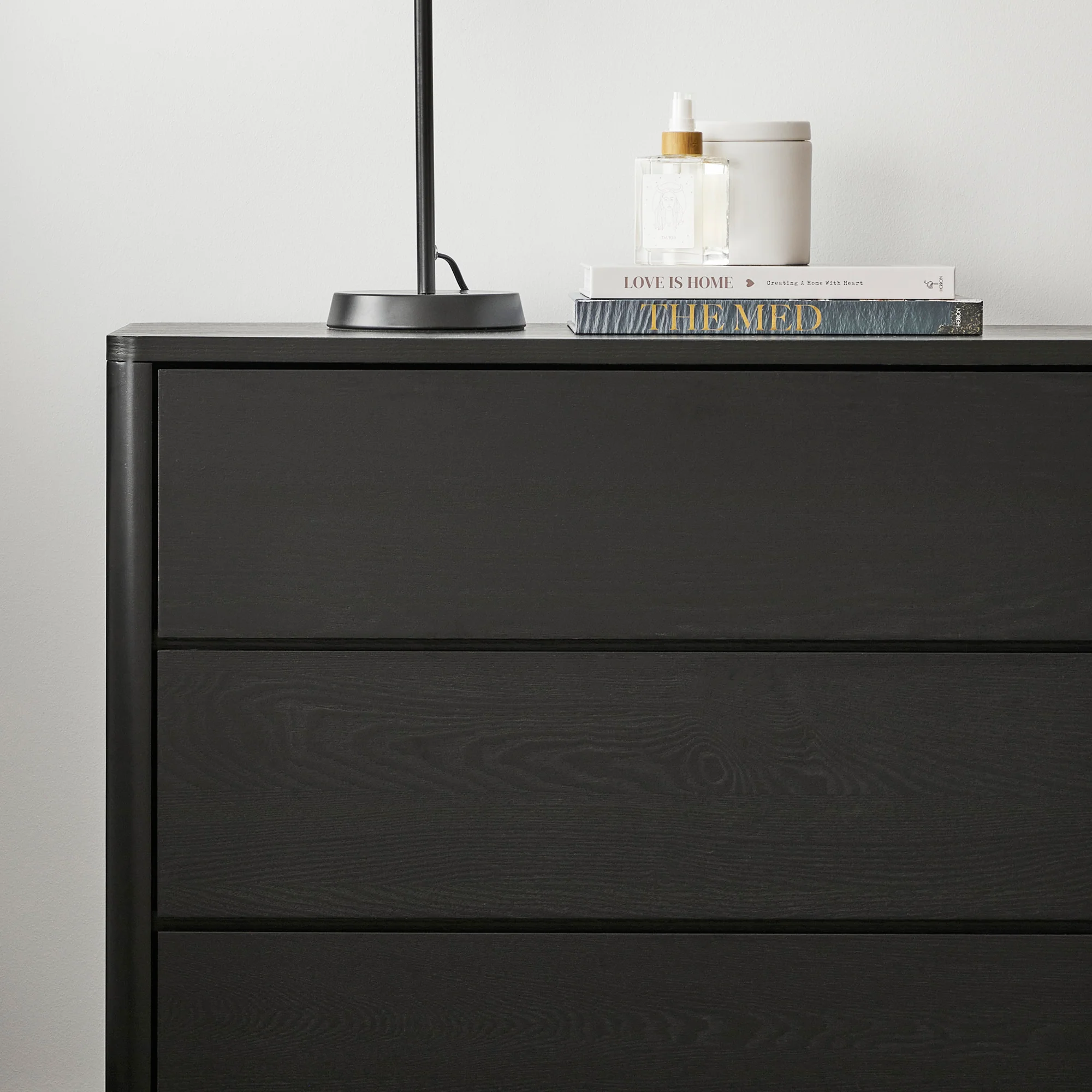Taupo Chest of 3 Drawers Black - Image 4