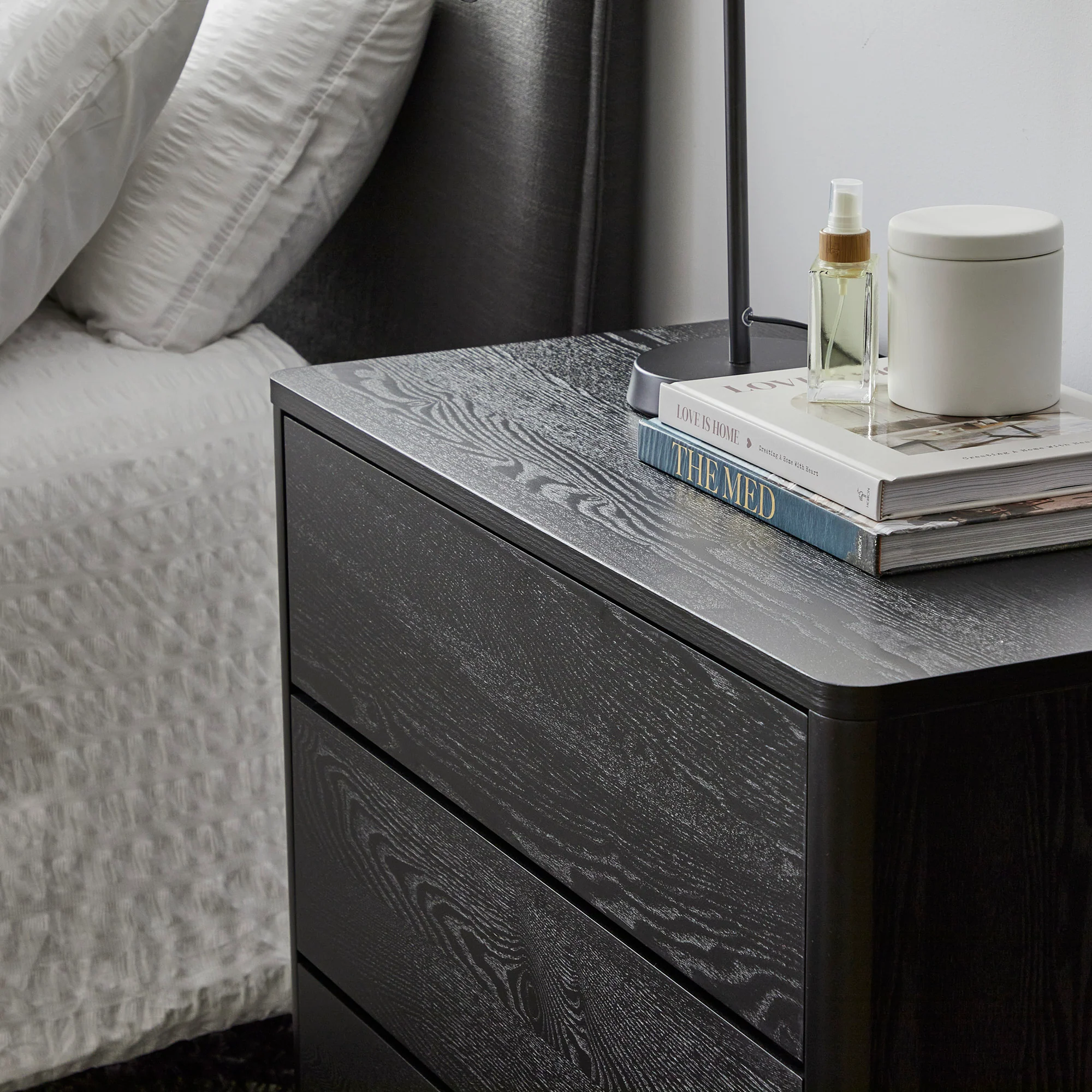 Taupo Chest of 3 Drawers Black - Image 7