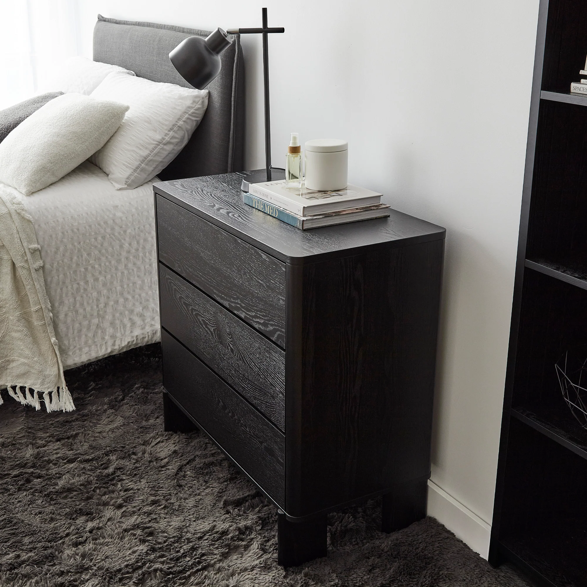 Taupo Chest of 3 Drawers Black - Image 8