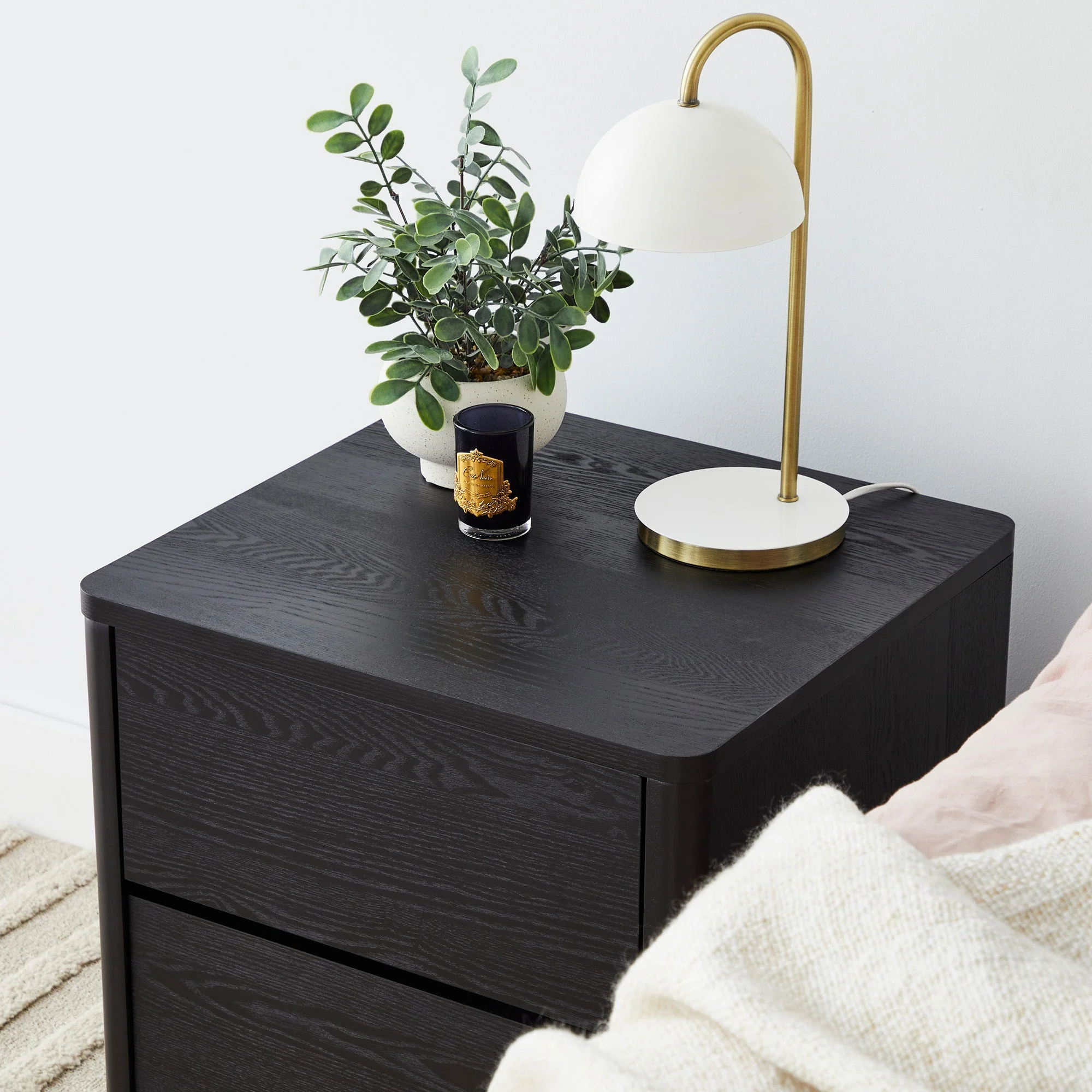 Taupo Bedside Table Black - Image 4
