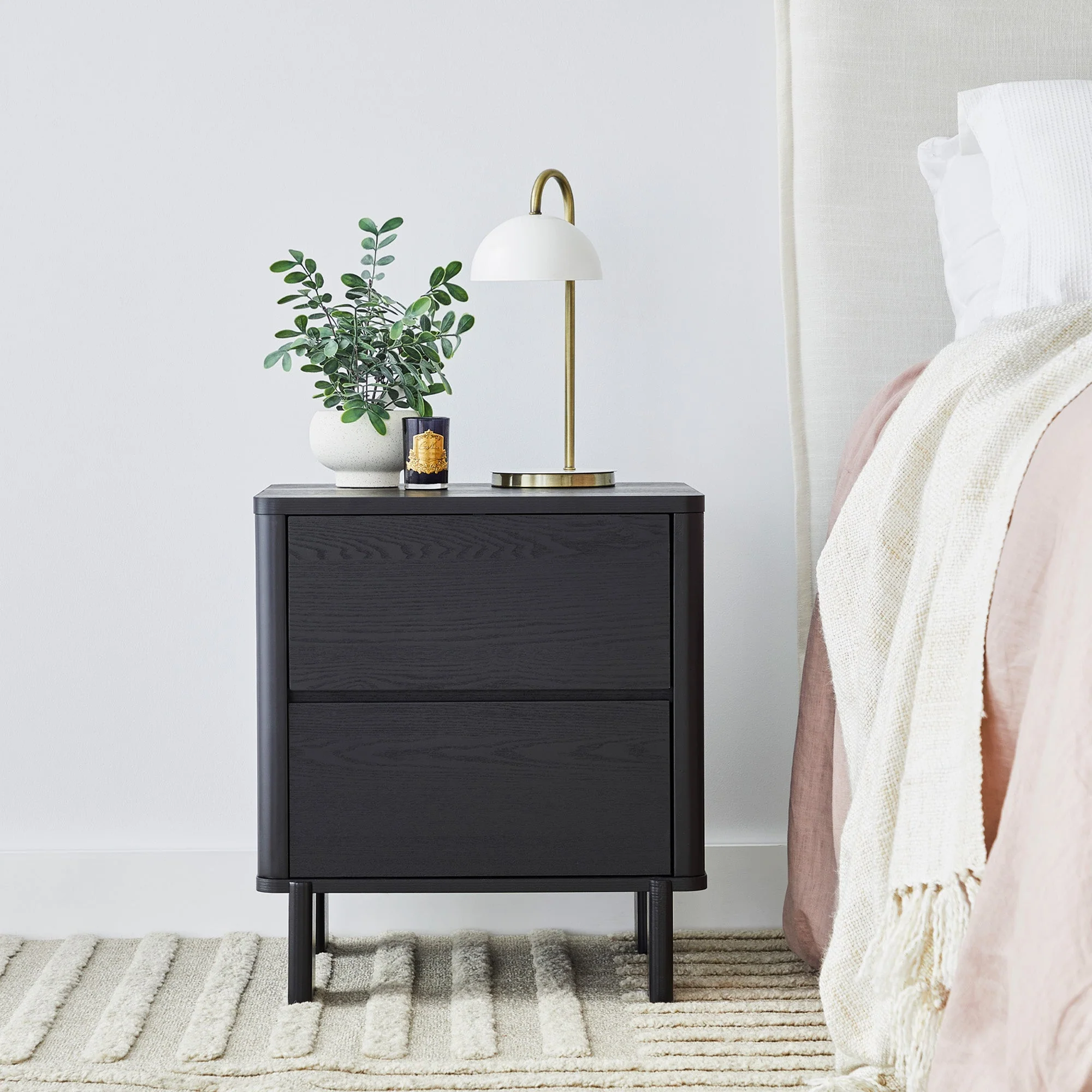 Taupo Bedside Table Black - Image 6
