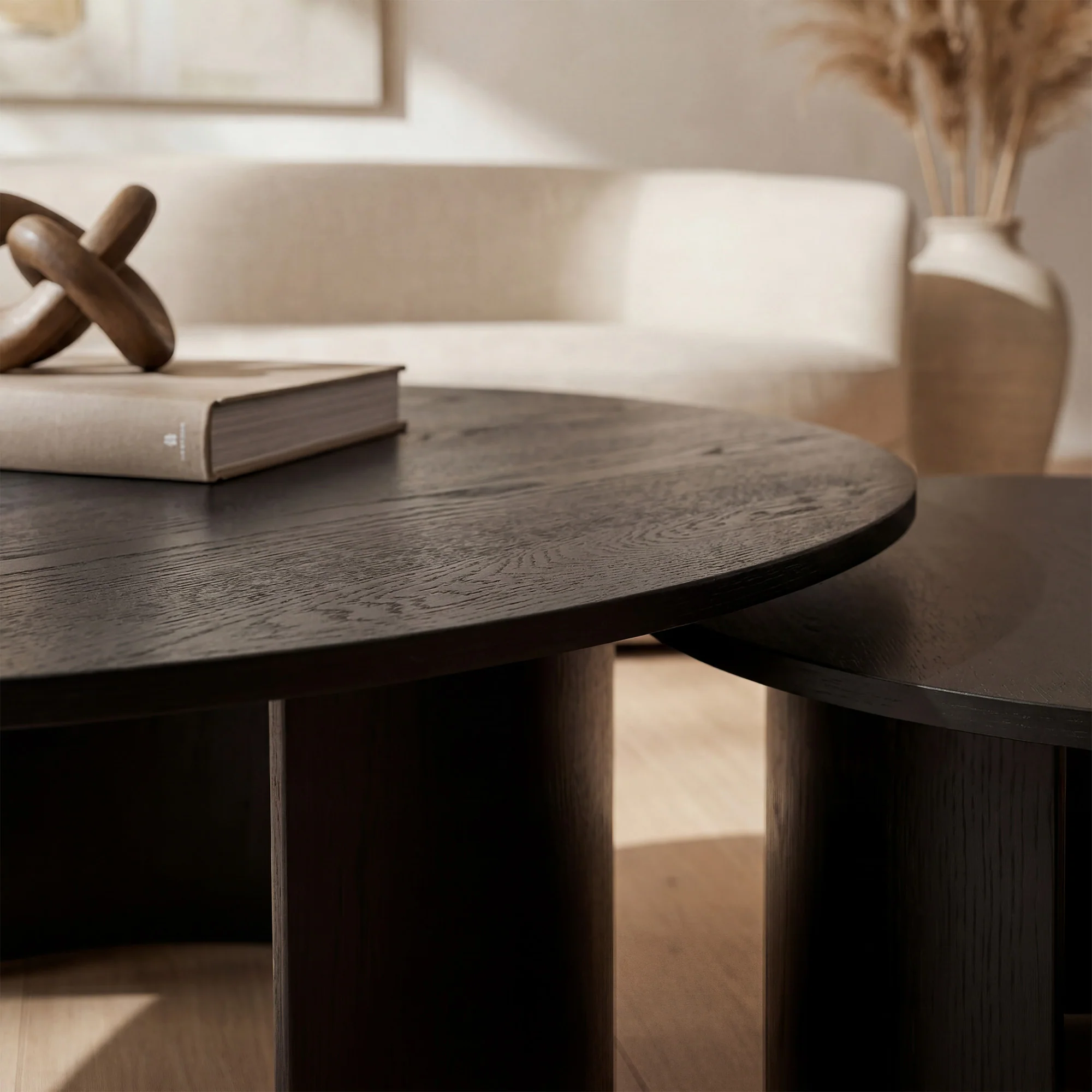 Taupo Coffee Tables Set of 2 Curved Legs Black - Image 4