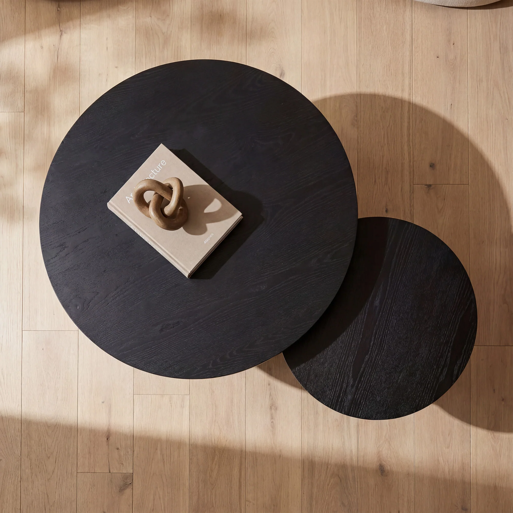 Taupo Coffee Tables Set of 2 Curved Legs Black - Image 5