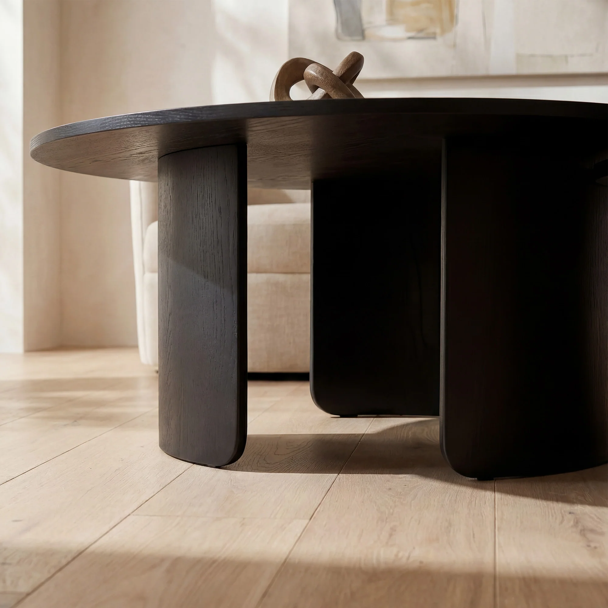 Taupo Coffee Tables Set of 2 Curved Legs Black - Image 6