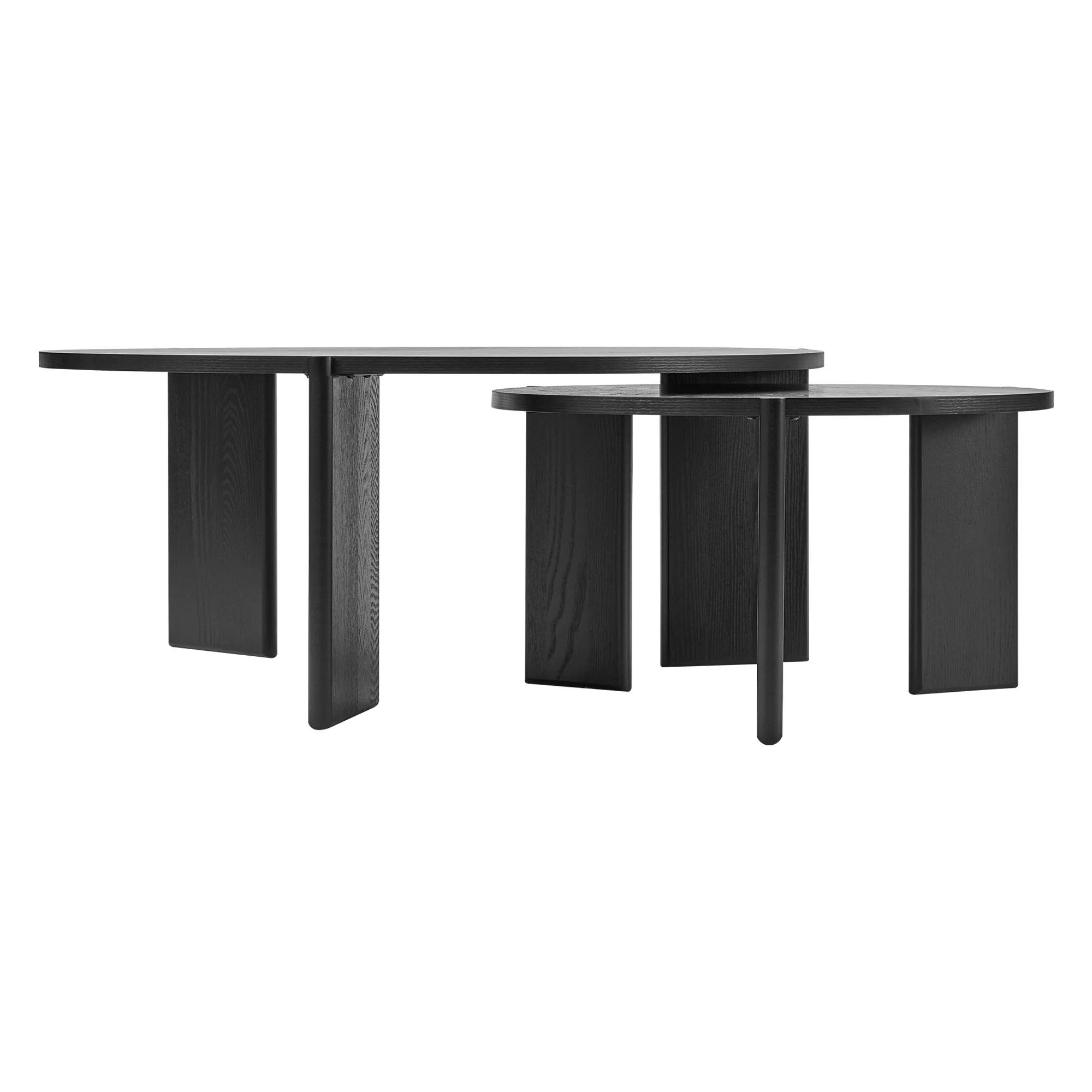 Taupo Coffee Tables Set of 2 Straight Legs Black - Image 8