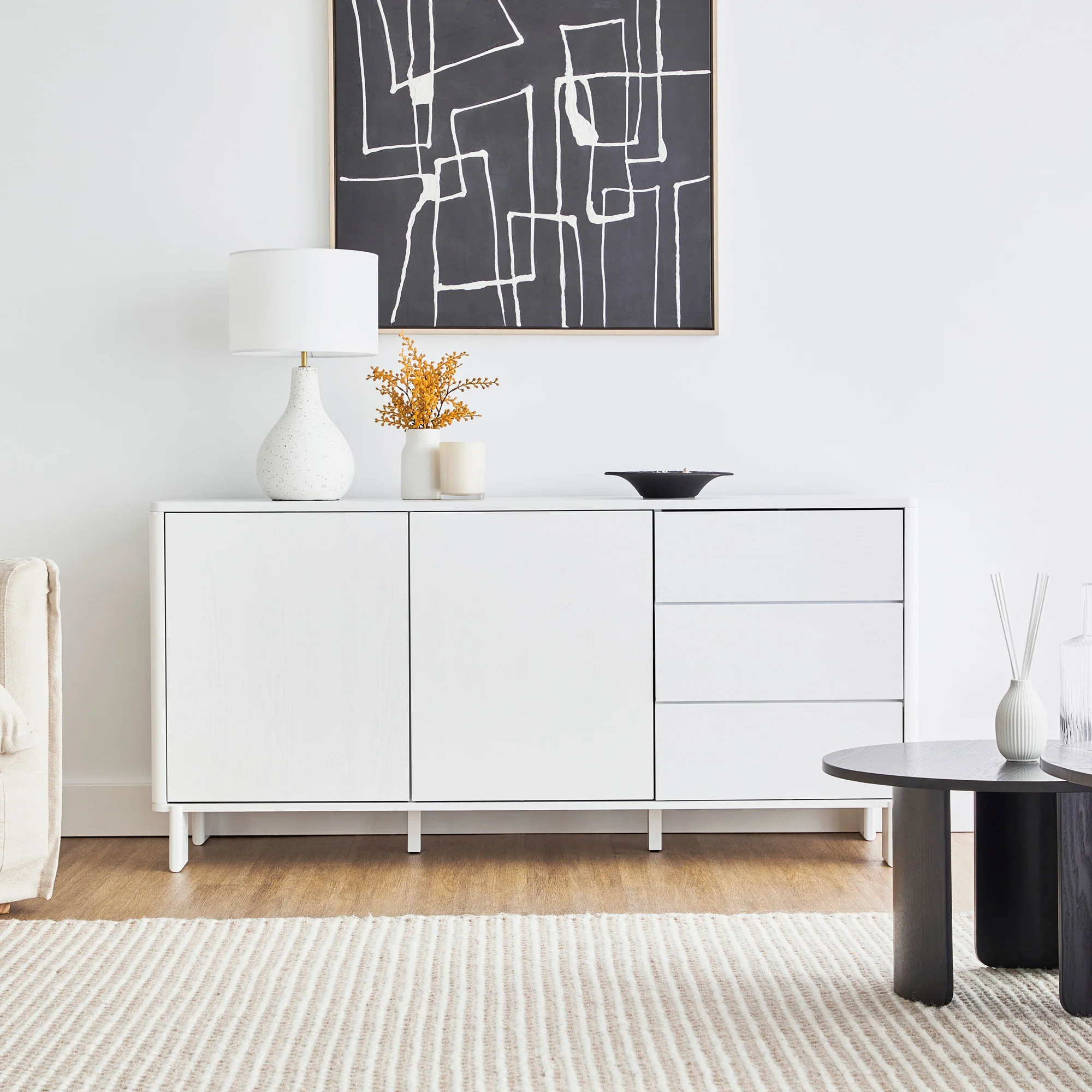 Taupo Sideboard in White (150cm) - Image 5