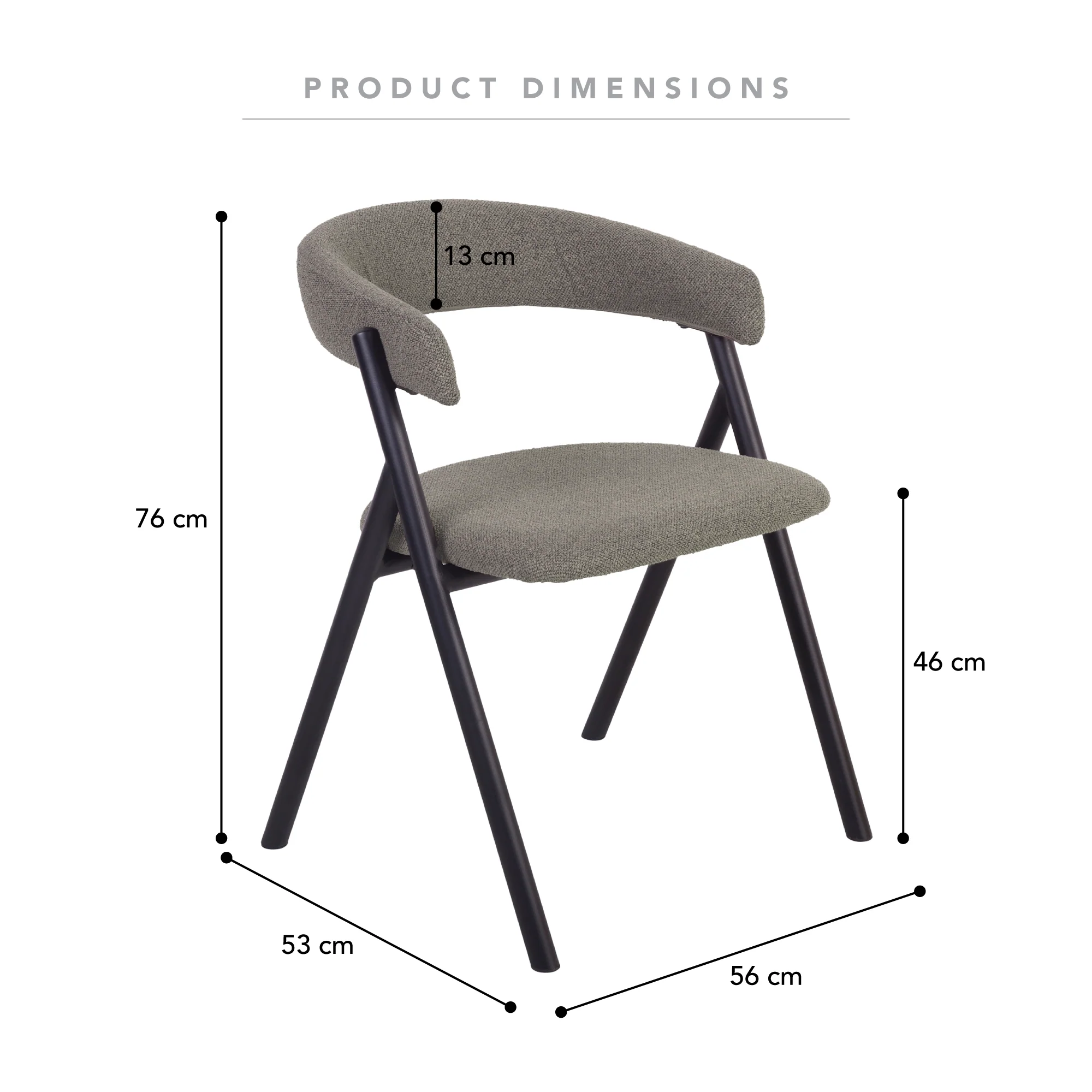Thornbury Set of 2 Dining Chairs Grey - Image 3