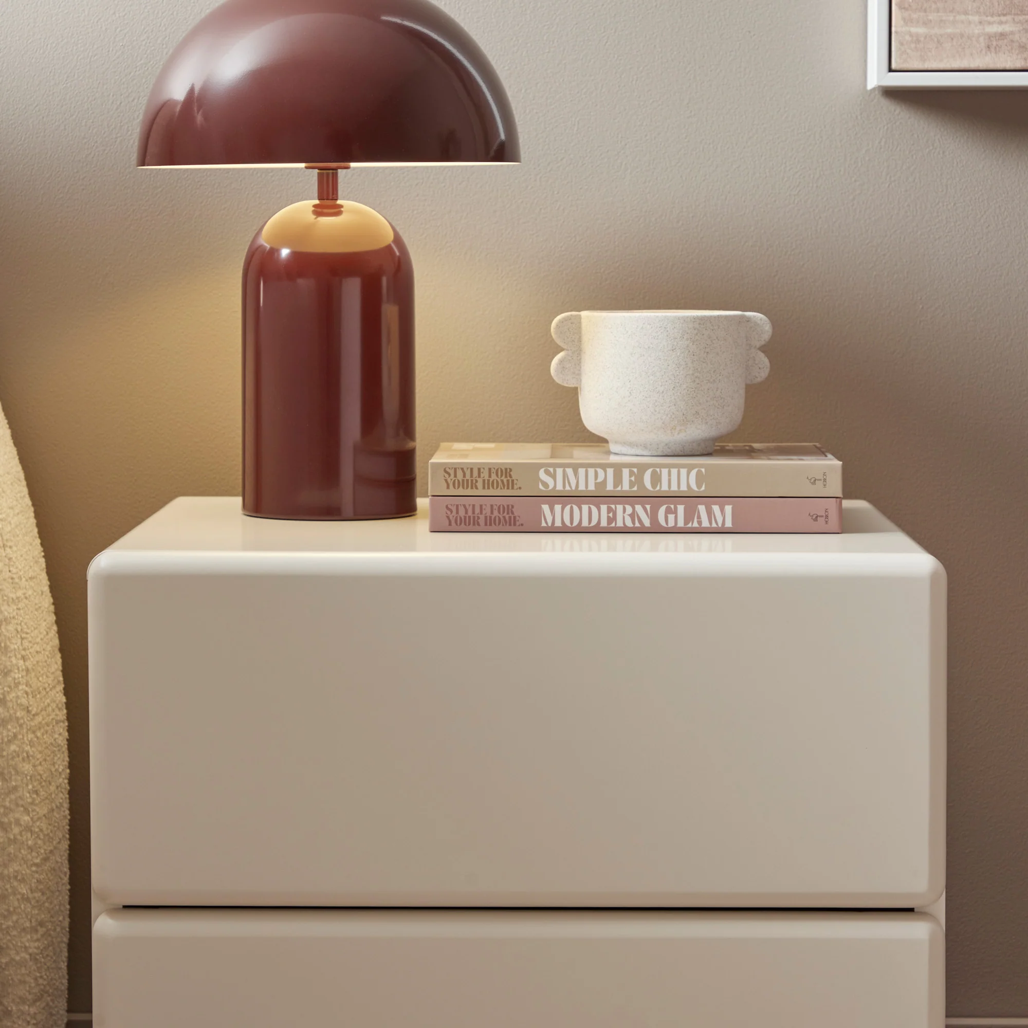 Tillie Bedside Table Off-White - Image 7