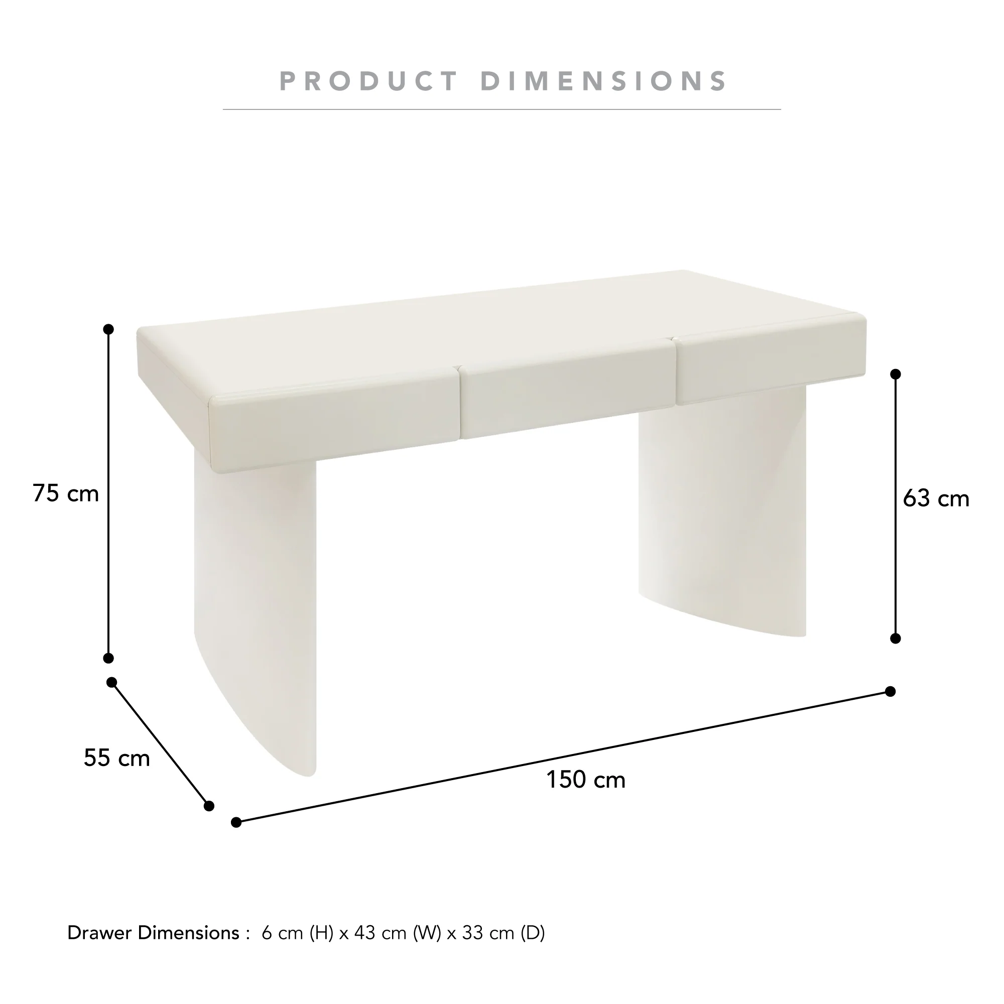 Tillie Desk Off-White - Image 3