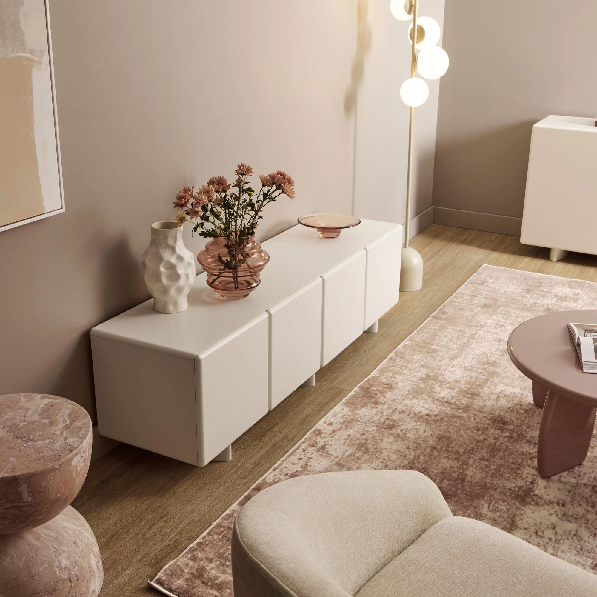 Tillie Entertainment Unit Off-White (160cm) - Image 10