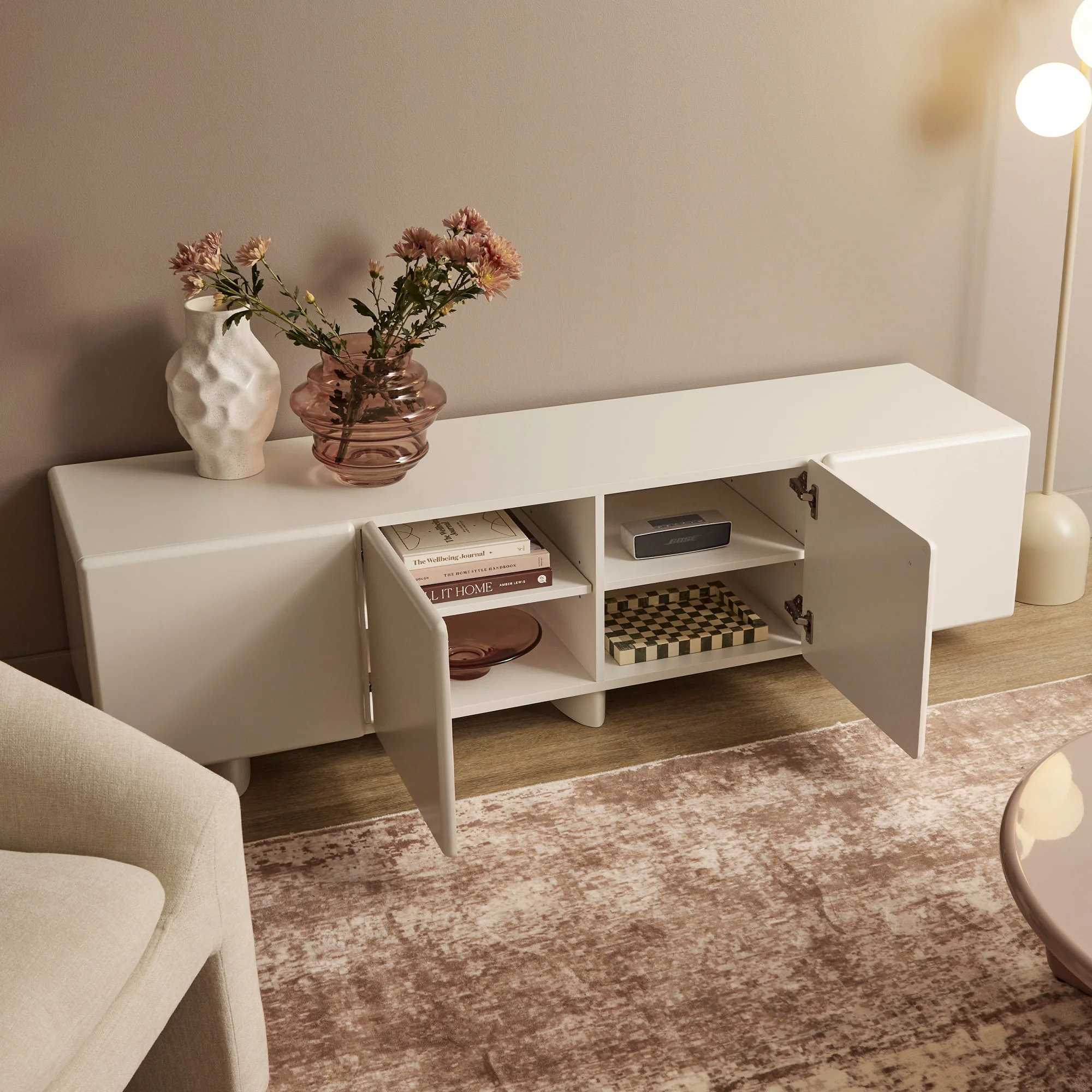 Tillie Entertainment Unit Off-White (160cm) - Image 7