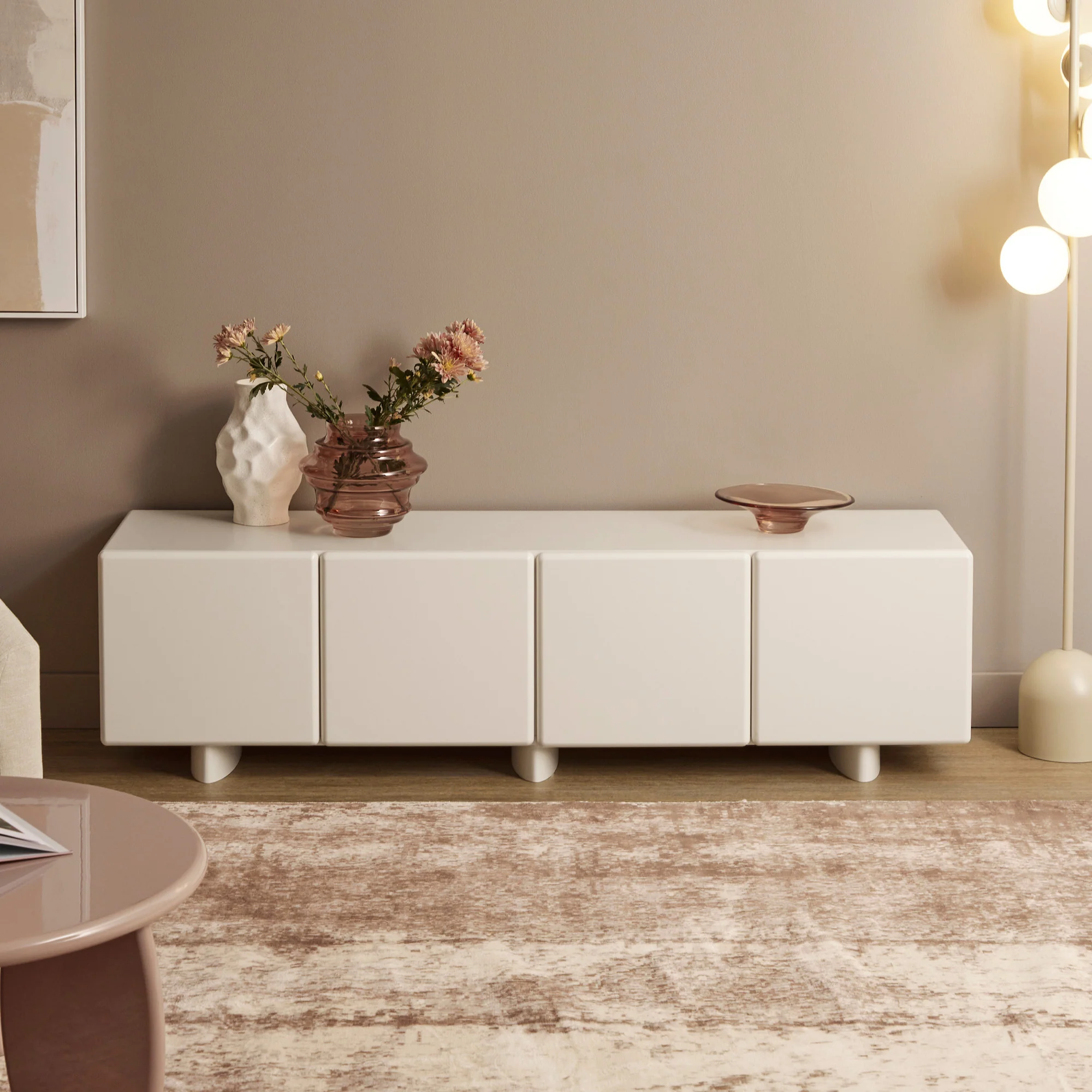 Tillie Entertainment Unit Off-White (160cm) - Image 9