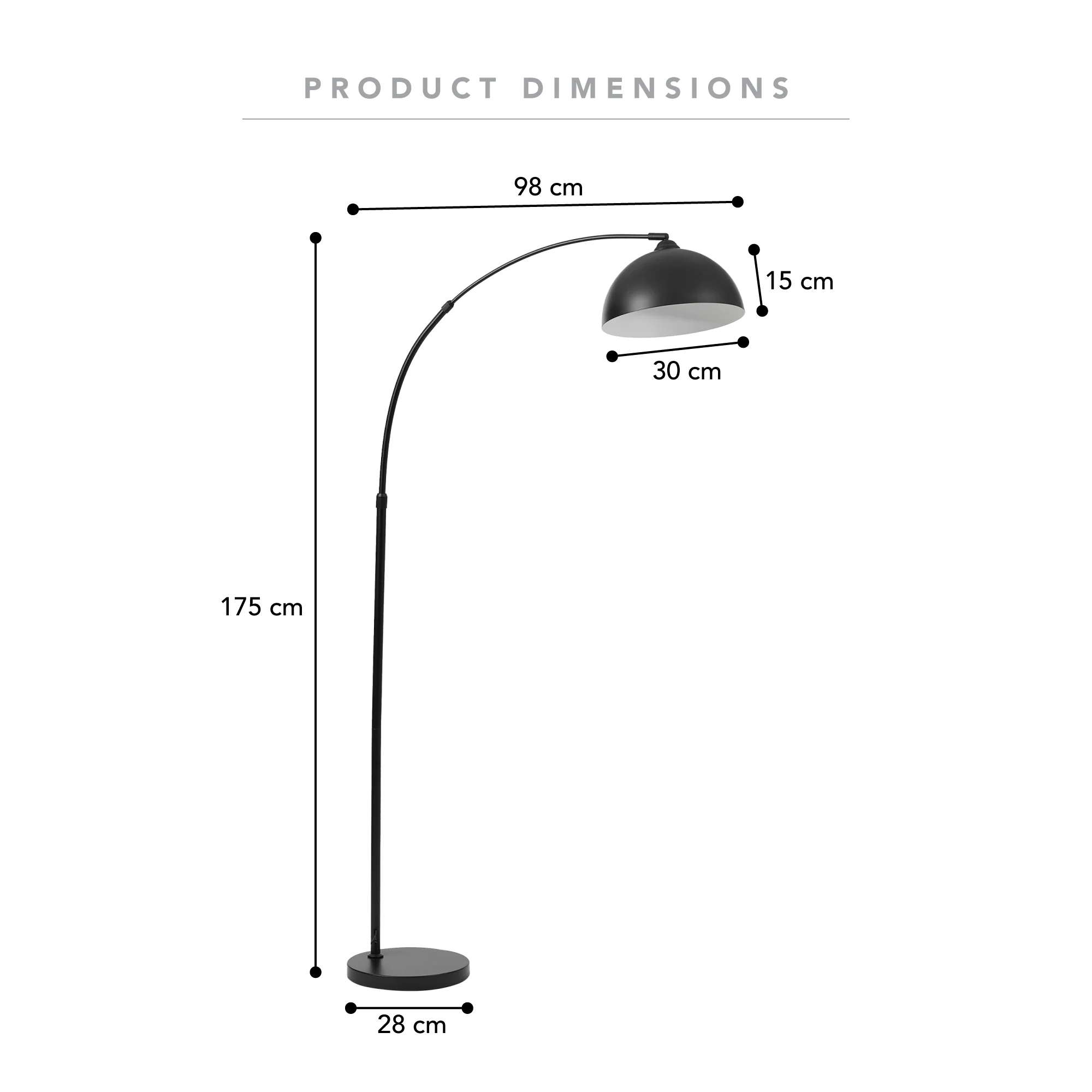 Tokyo Arch Floor Lamp Black - Image 3
