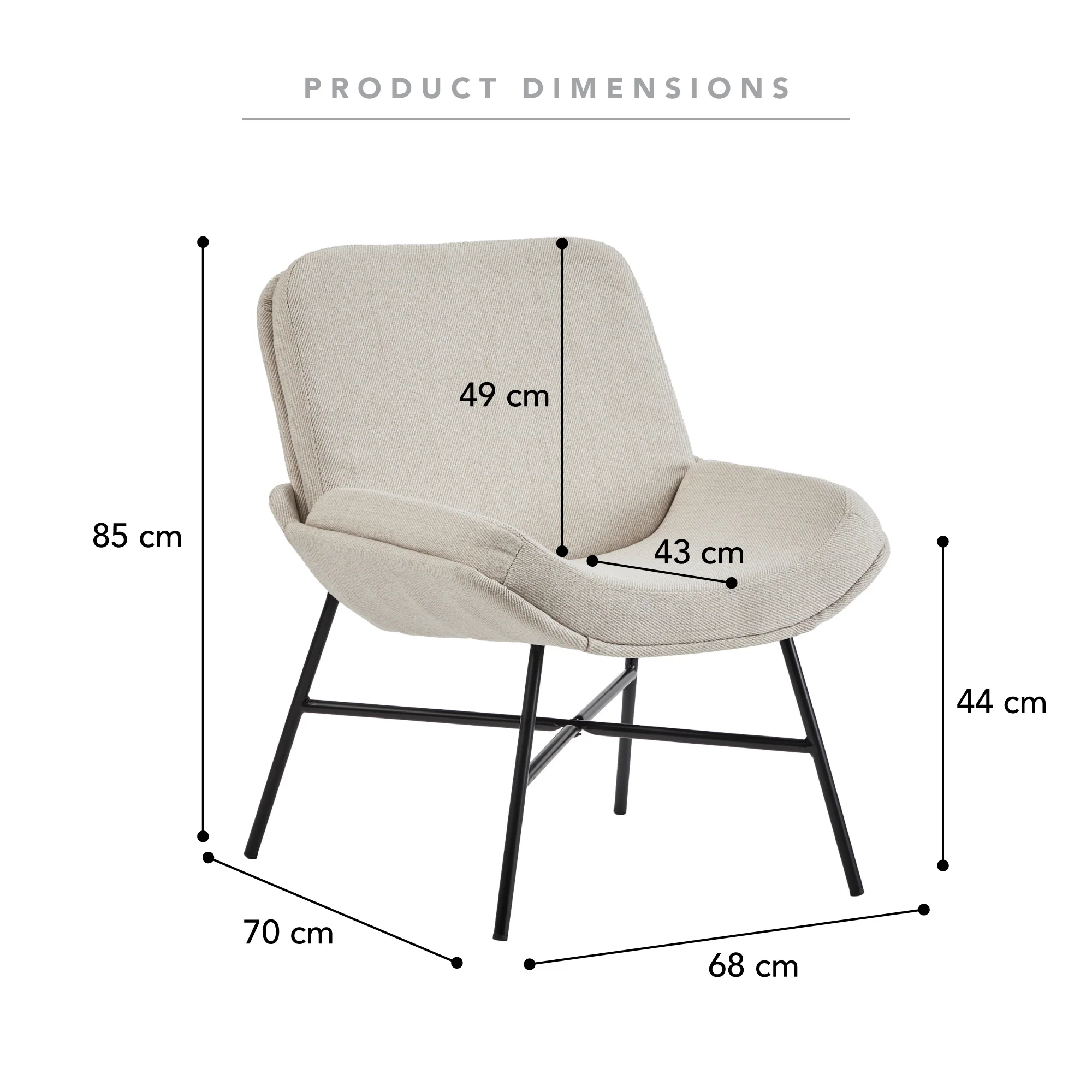 Tommy Accent Chair Cream - Image 3