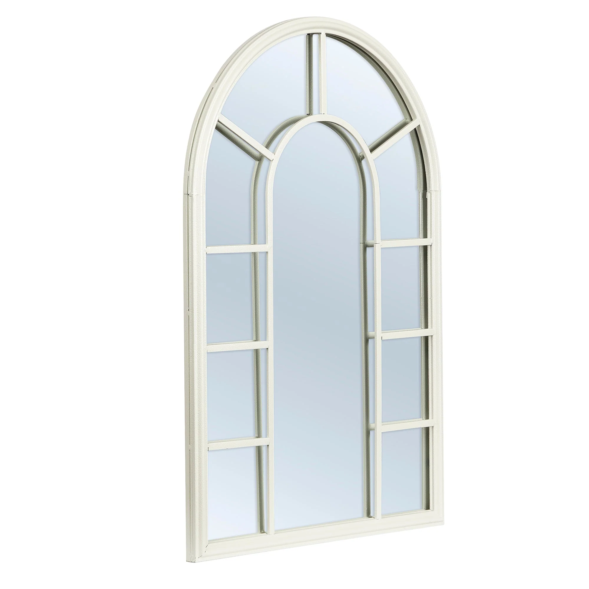 Vault 76.5cm Arched Iron Indoor Outdoor Mirror White - Image 7
