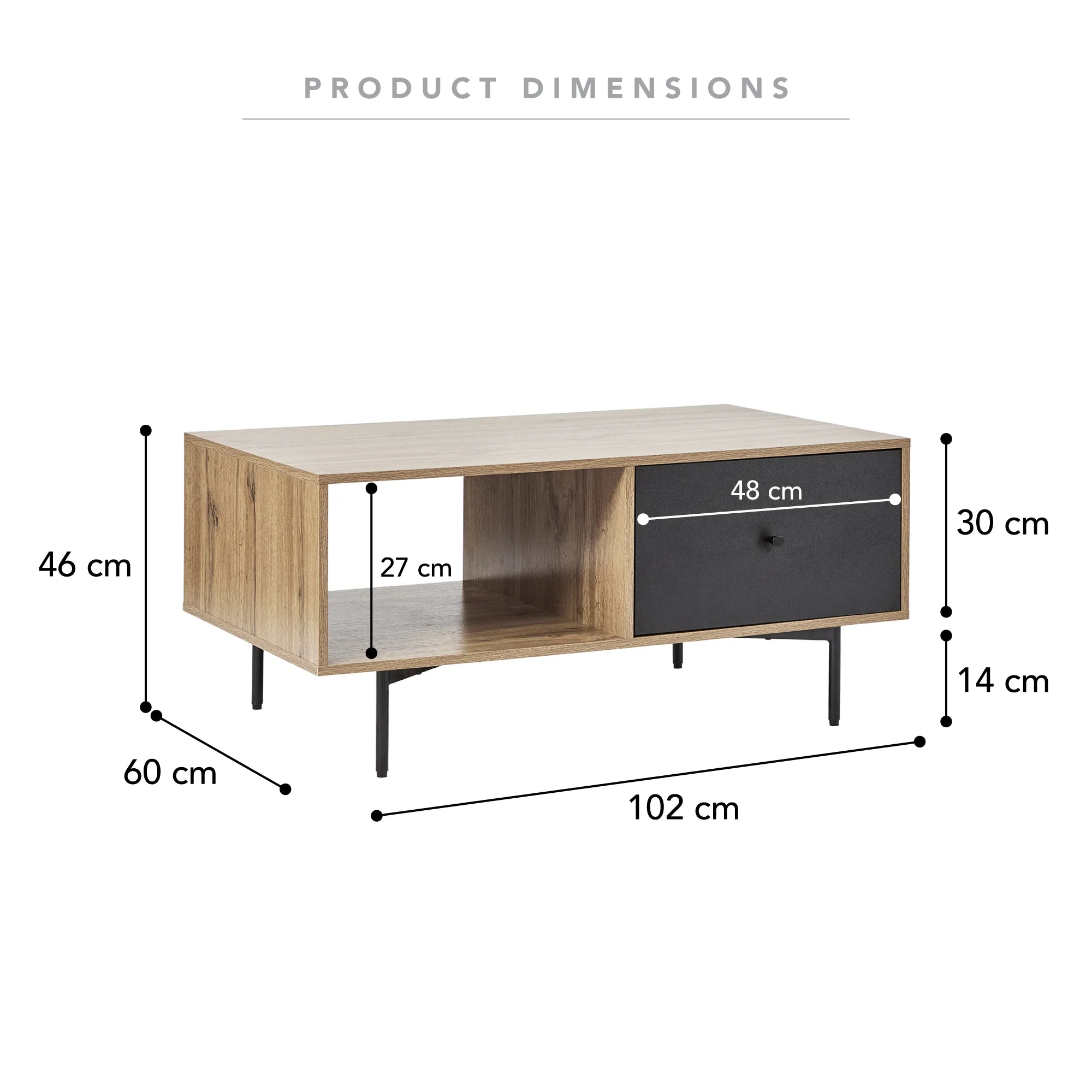 Vega Coffee Table Black - Image 3