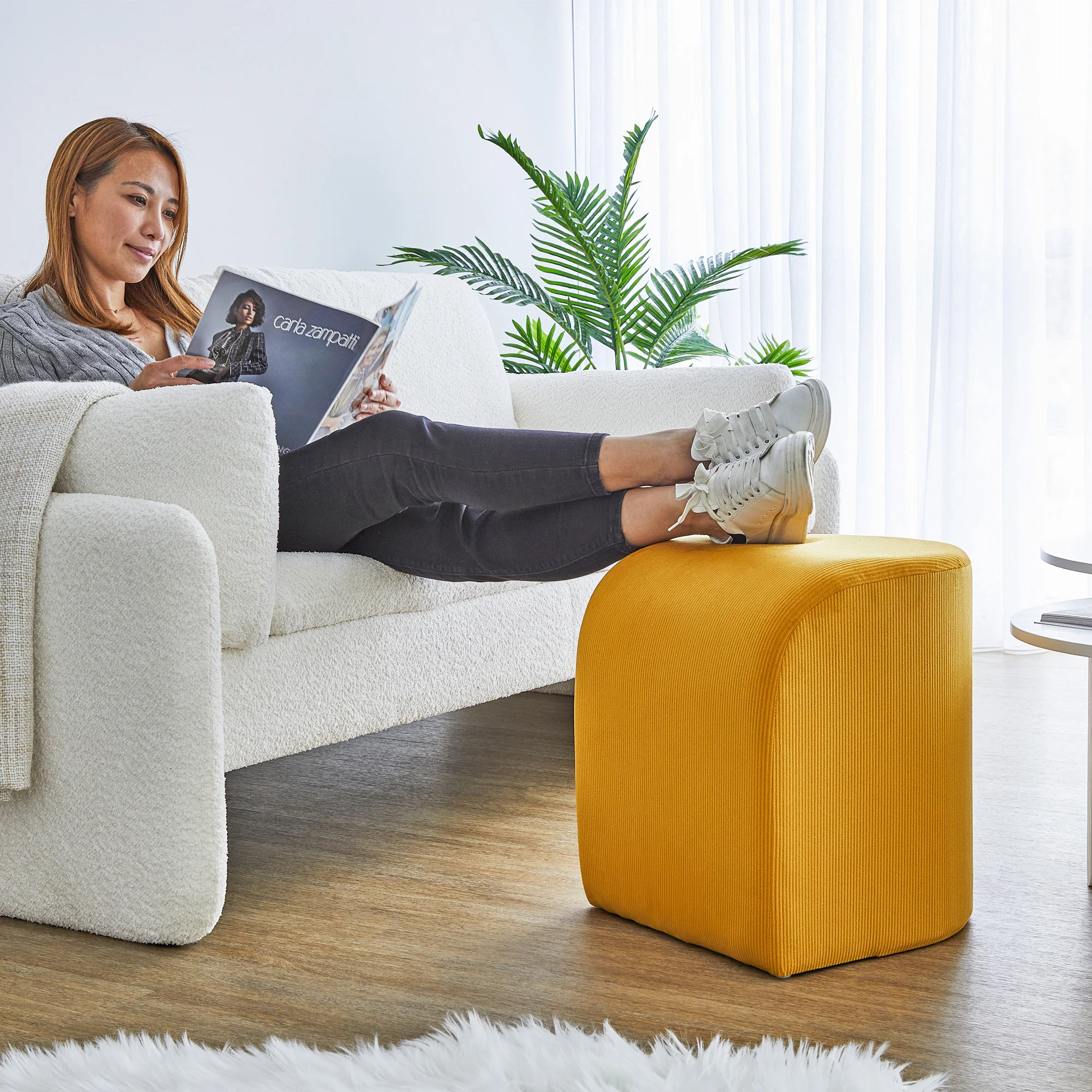 Wave Ottoman Yellow - Image 7
