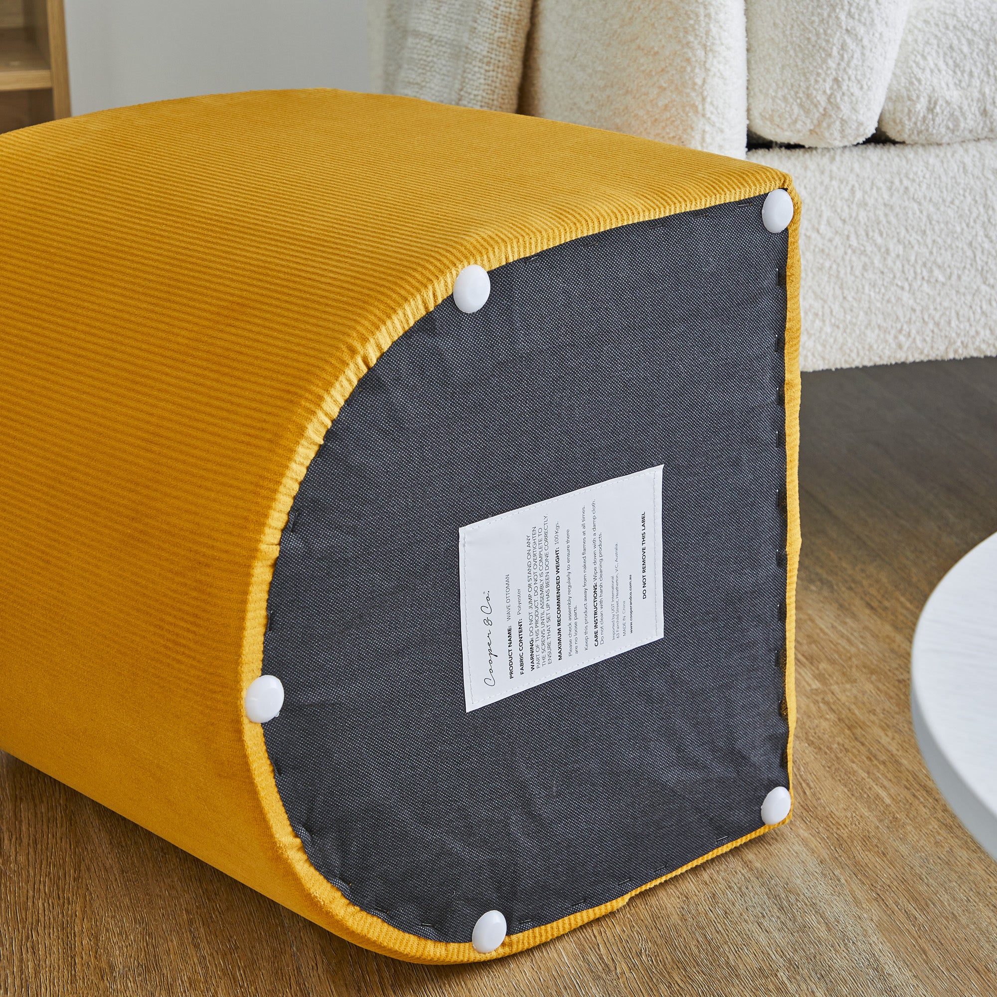 Wave Ottoman Yellow - Image 8