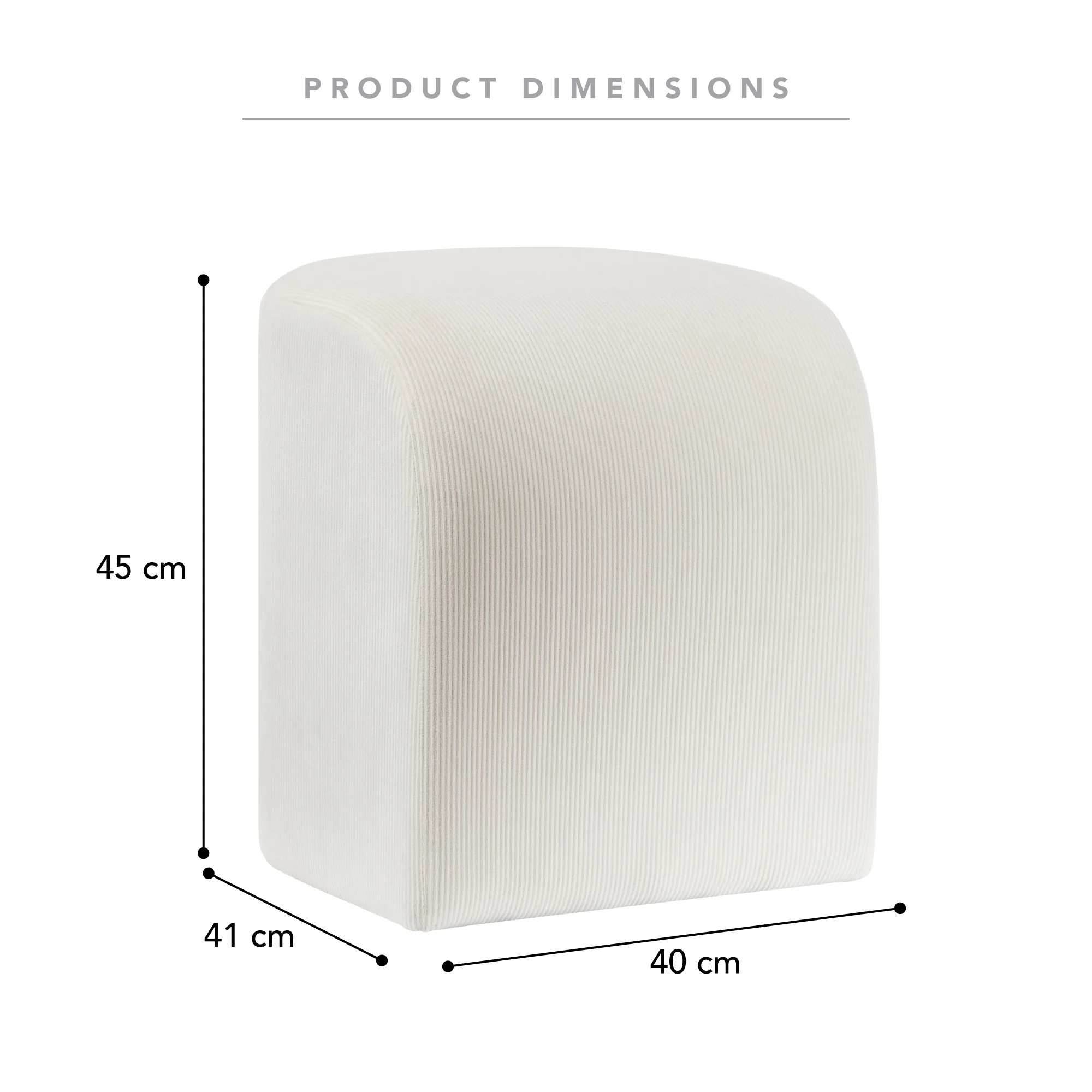 Wave Ottoman Cream - Image 3