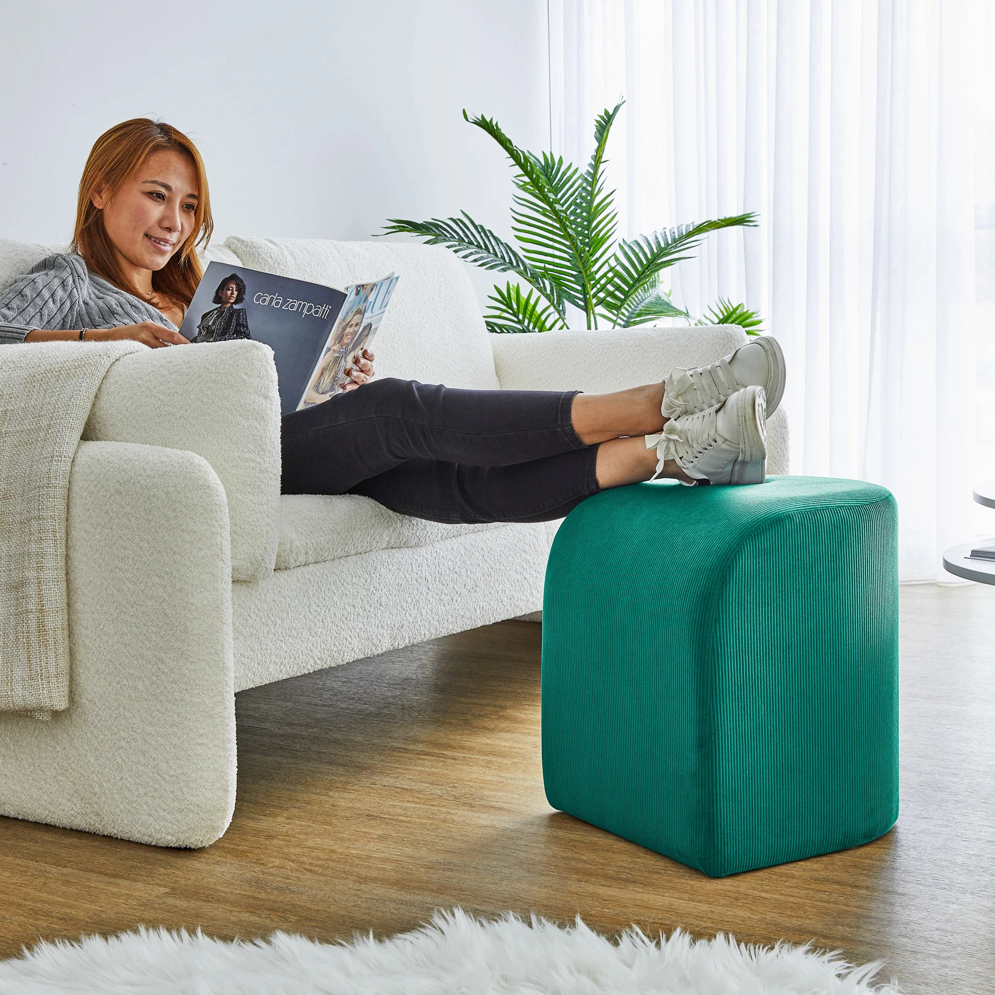 Wave Ottoman Green - Image 3