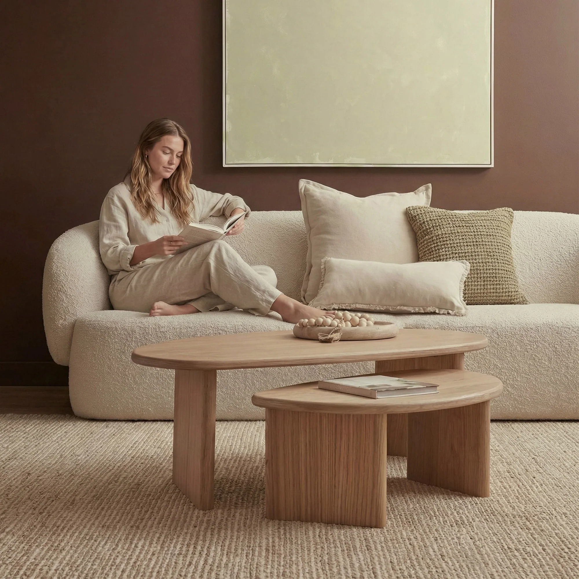 West Nested Coffee Table Oak - Image 7