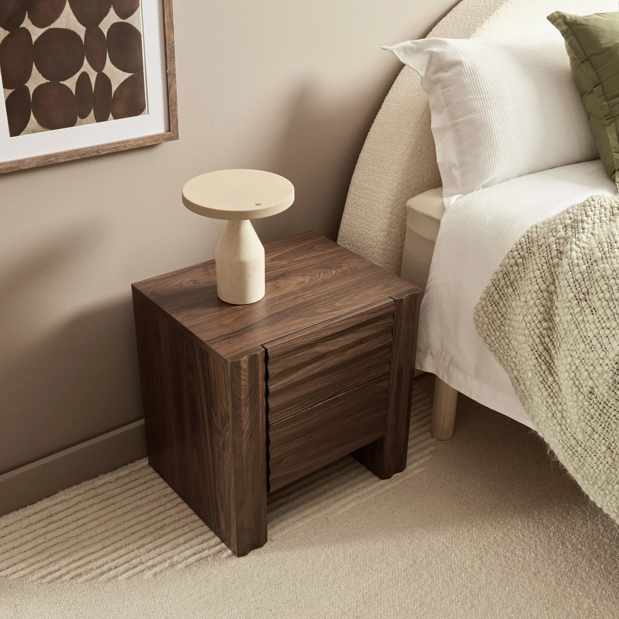 Wilson Bedside Table Walnut - Image 5