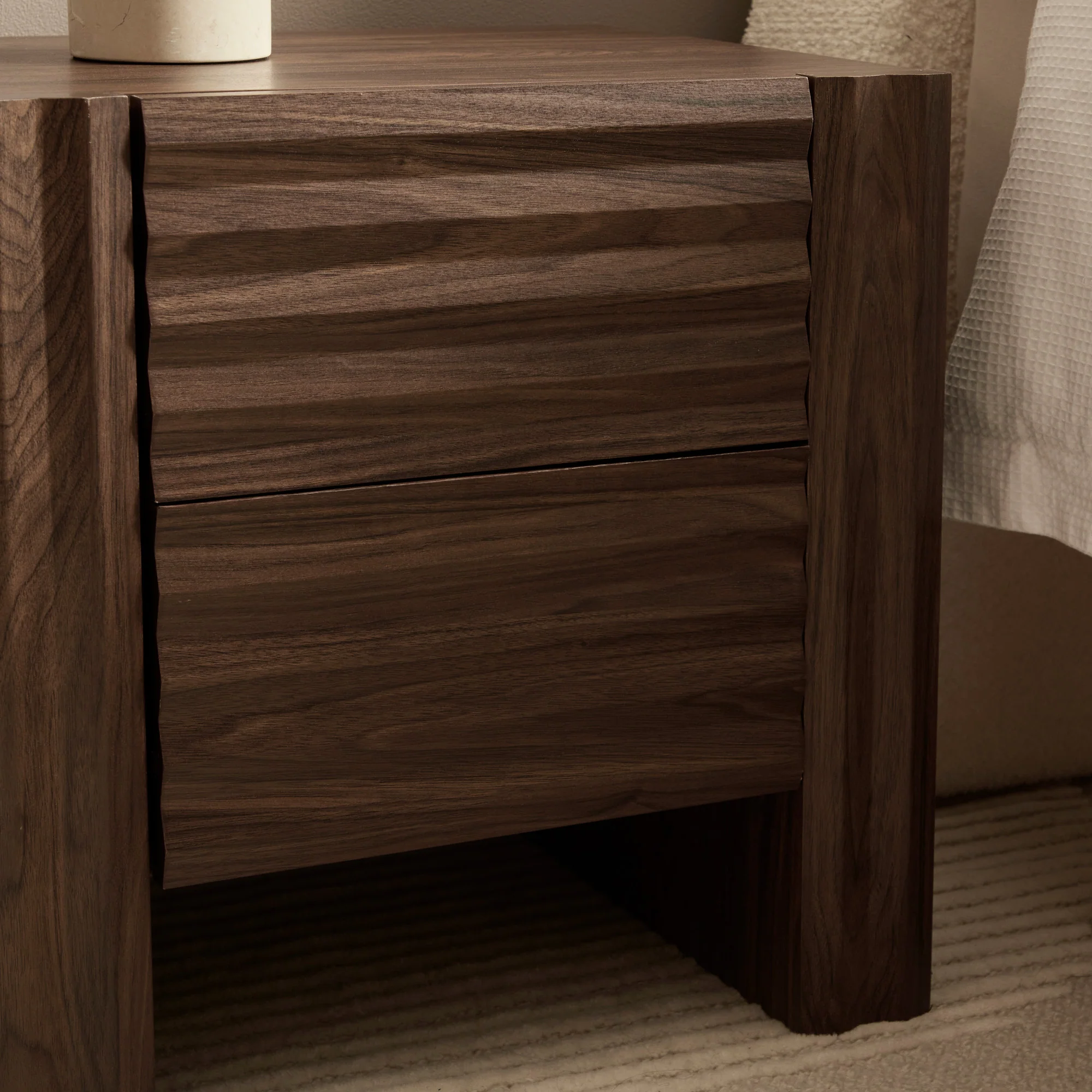 Wilson Bedside Table Walnut - Image 8