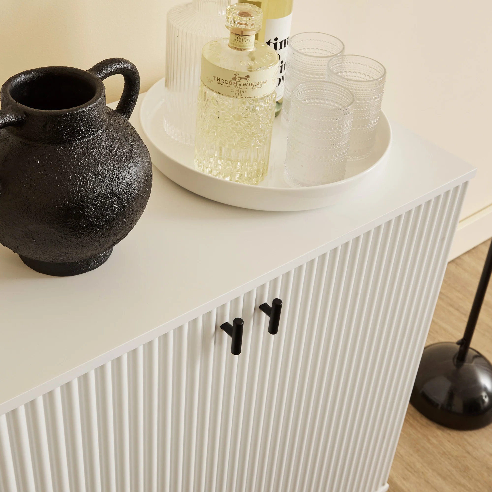 Winnie Ripple 2 Door Cabinet White - Image 10