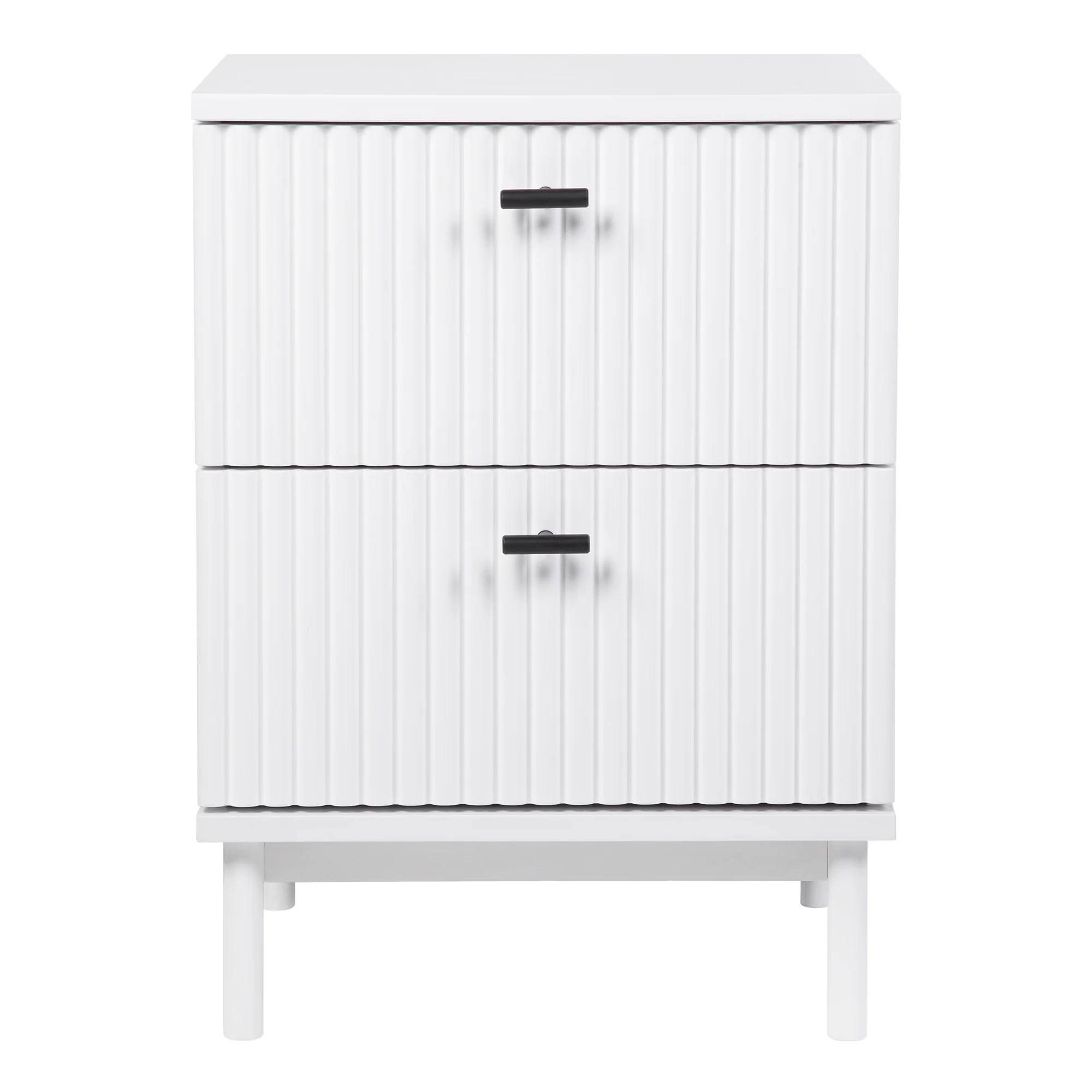Winnie Ripple 2 Drawer Bedside Table White - Image 12