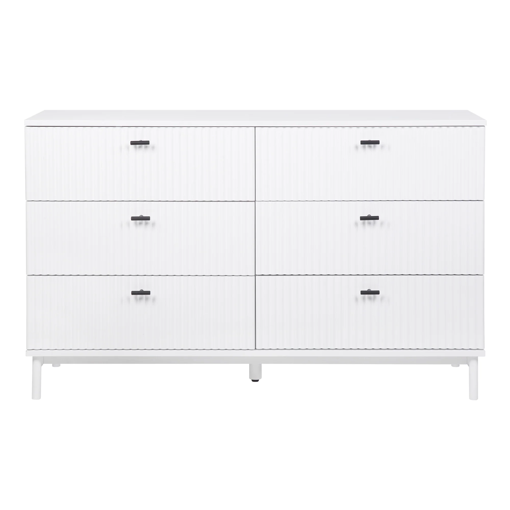 Winnie Ripple Chest of 6 Drawers White - Image 12