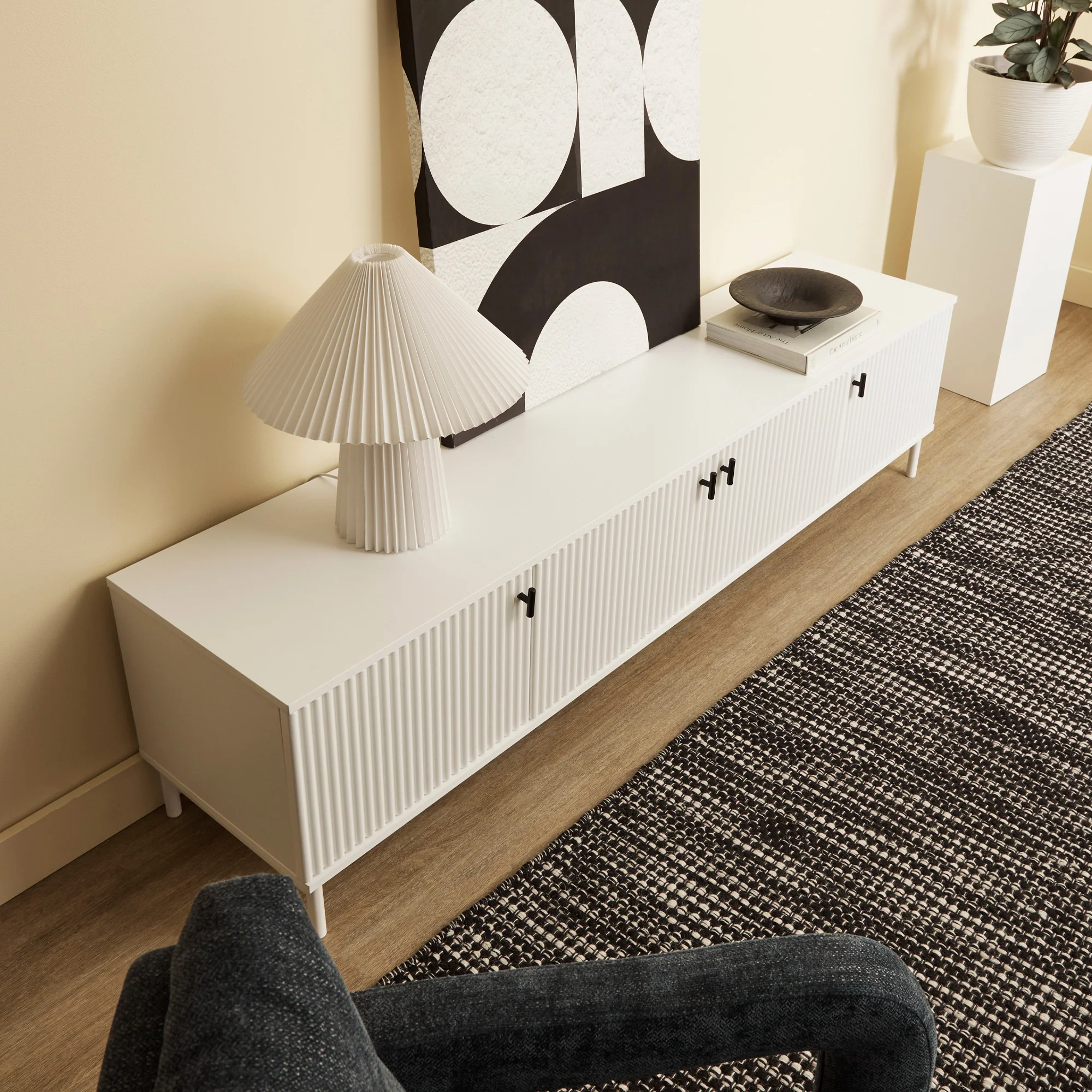 Winnie Ripple Entertainment Unit White (180cm) - Image 7
