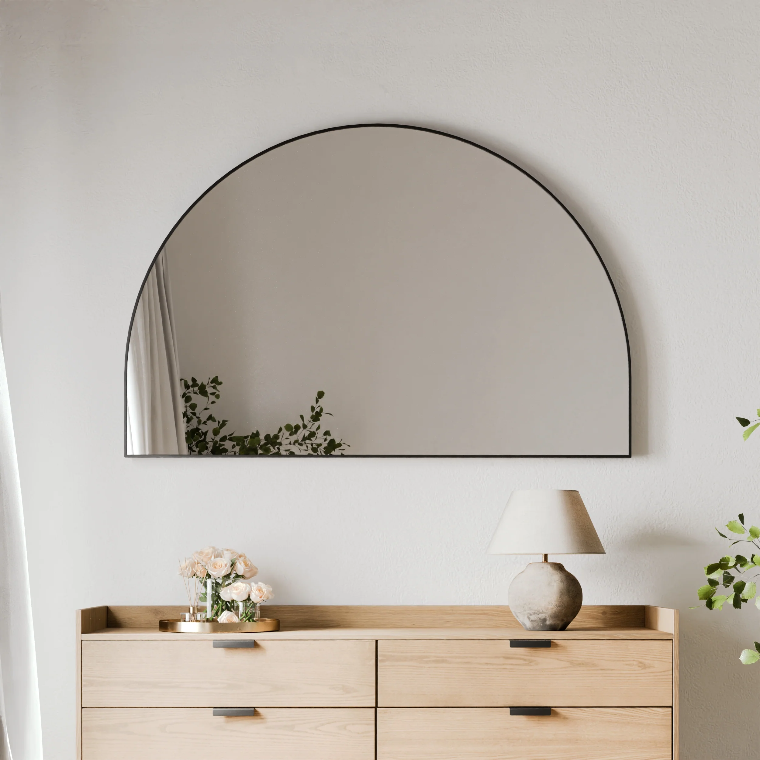 Zali XL 150cm Arched Mirror Black - Image 4