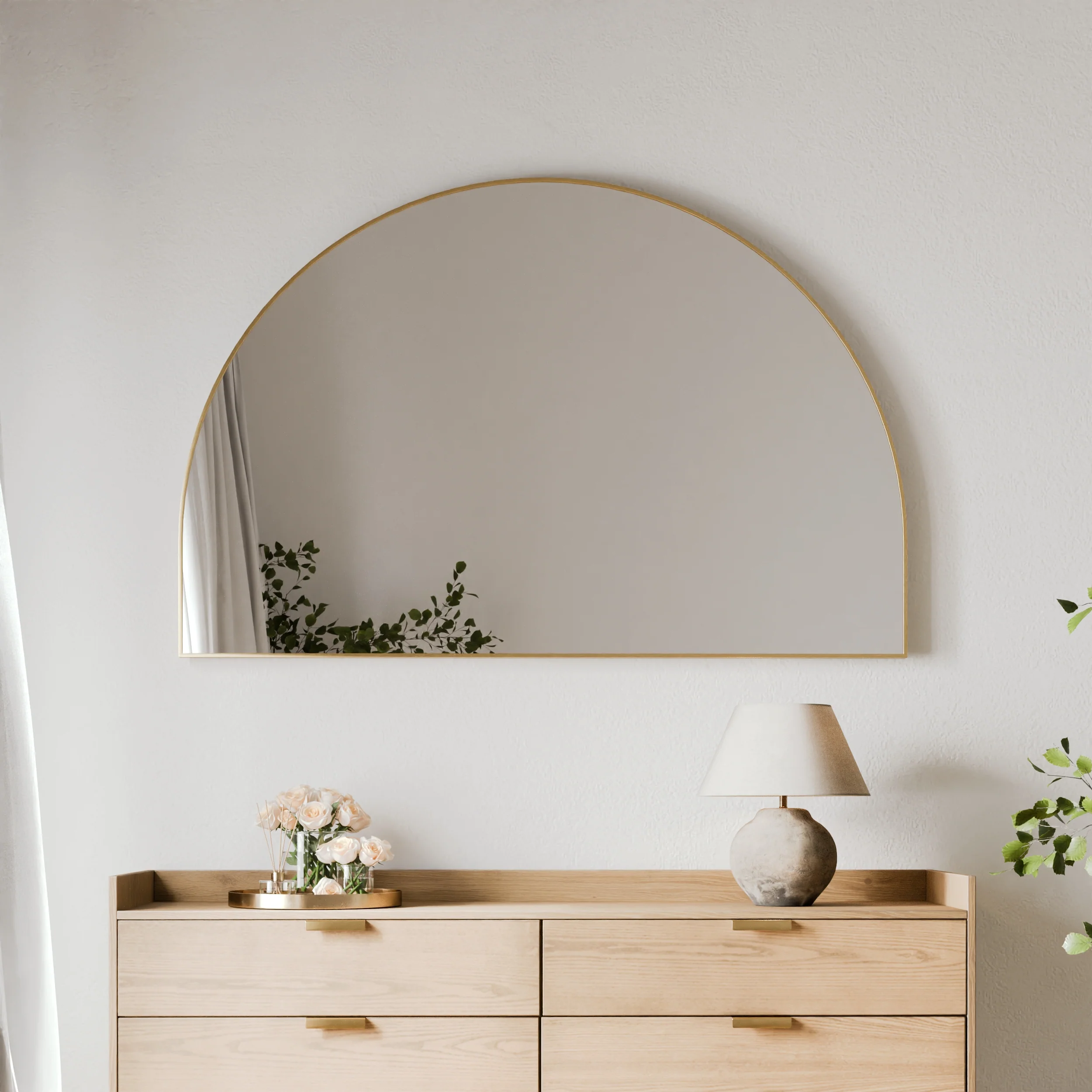 Zali XL 150cm Arched Mirror Gold - Image 4