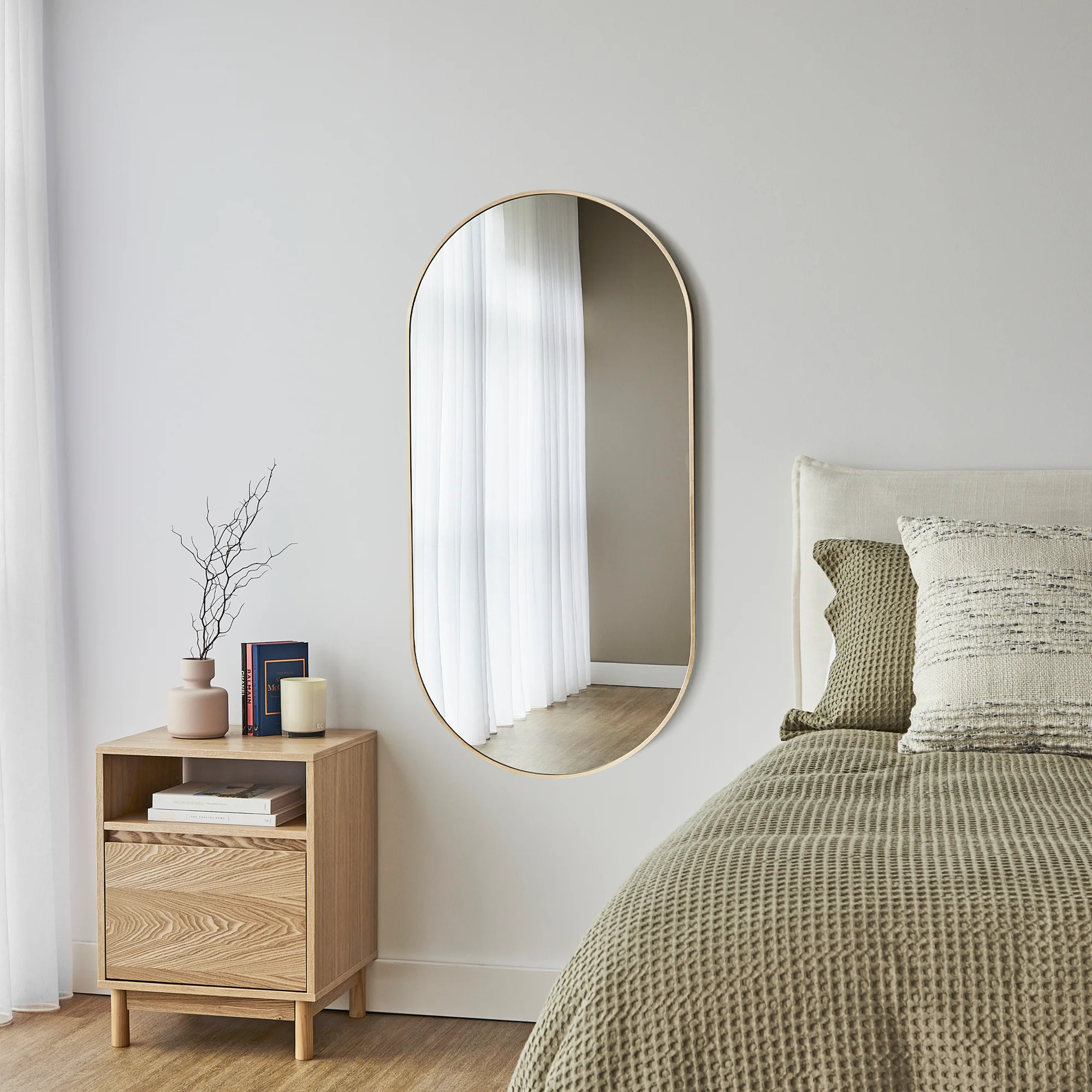 Zoe 120cm Oval Mirror Gold - Image 4