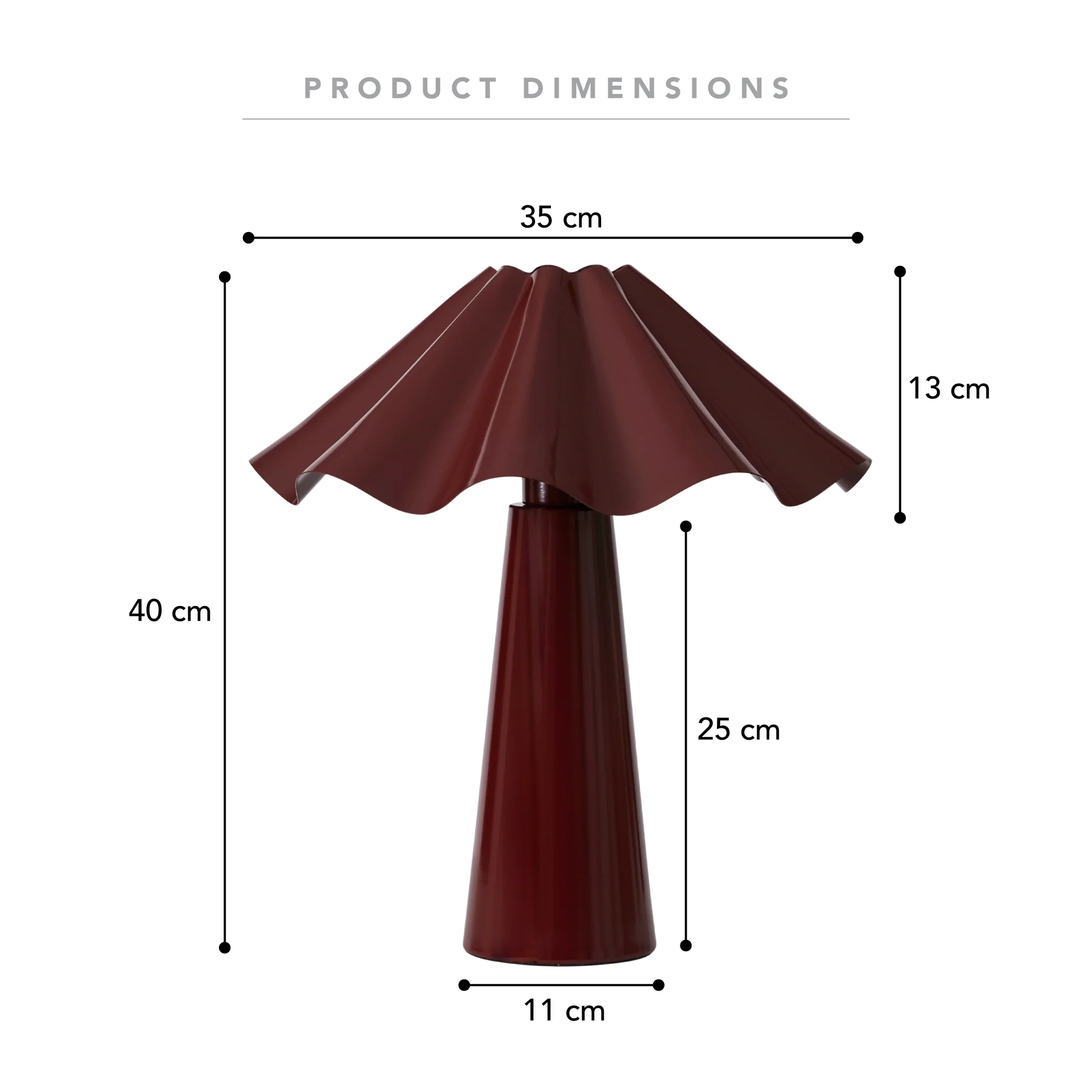 Zola Table Lamp Cabernet - Image 3