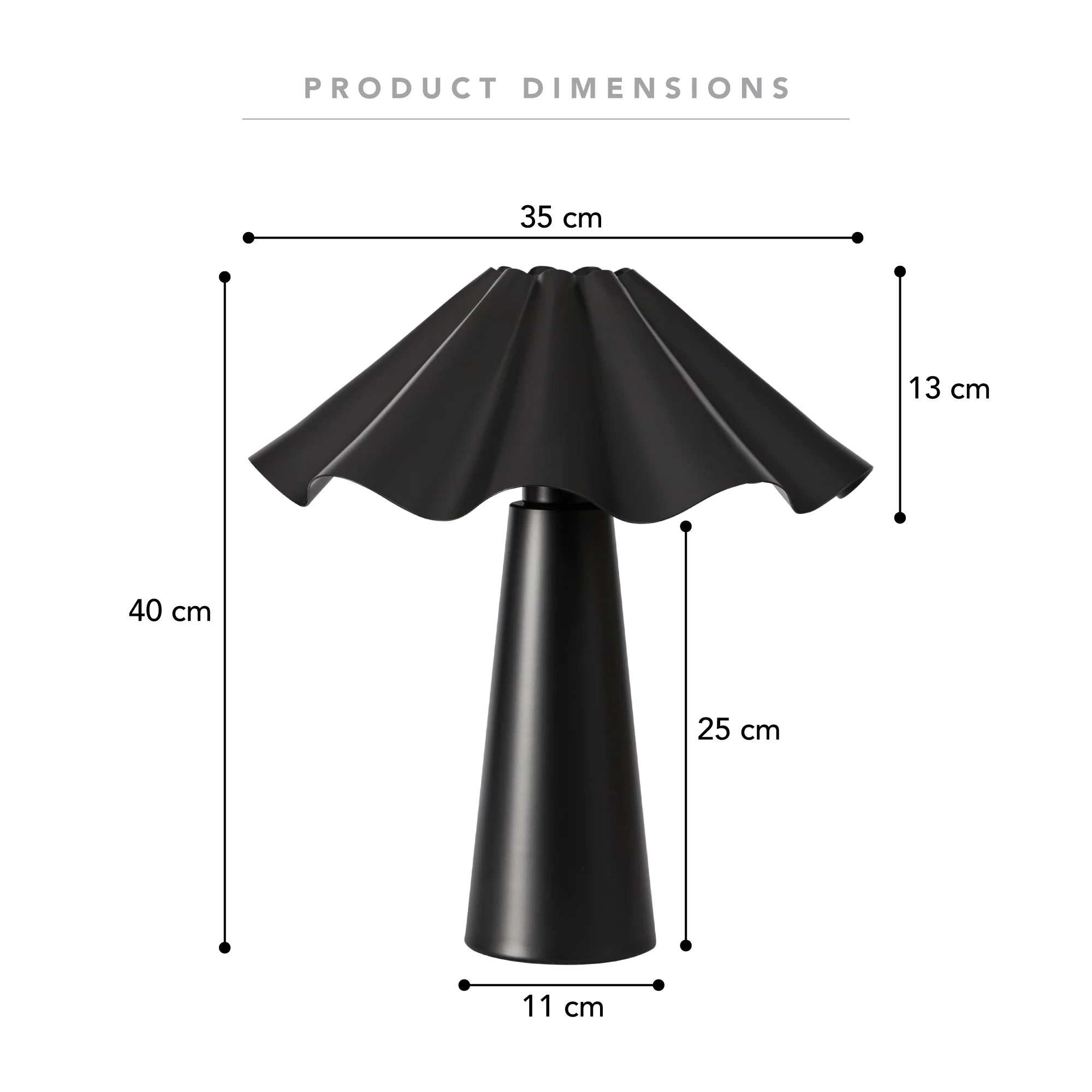 Zola Table Lamp Matte Black - Image 3